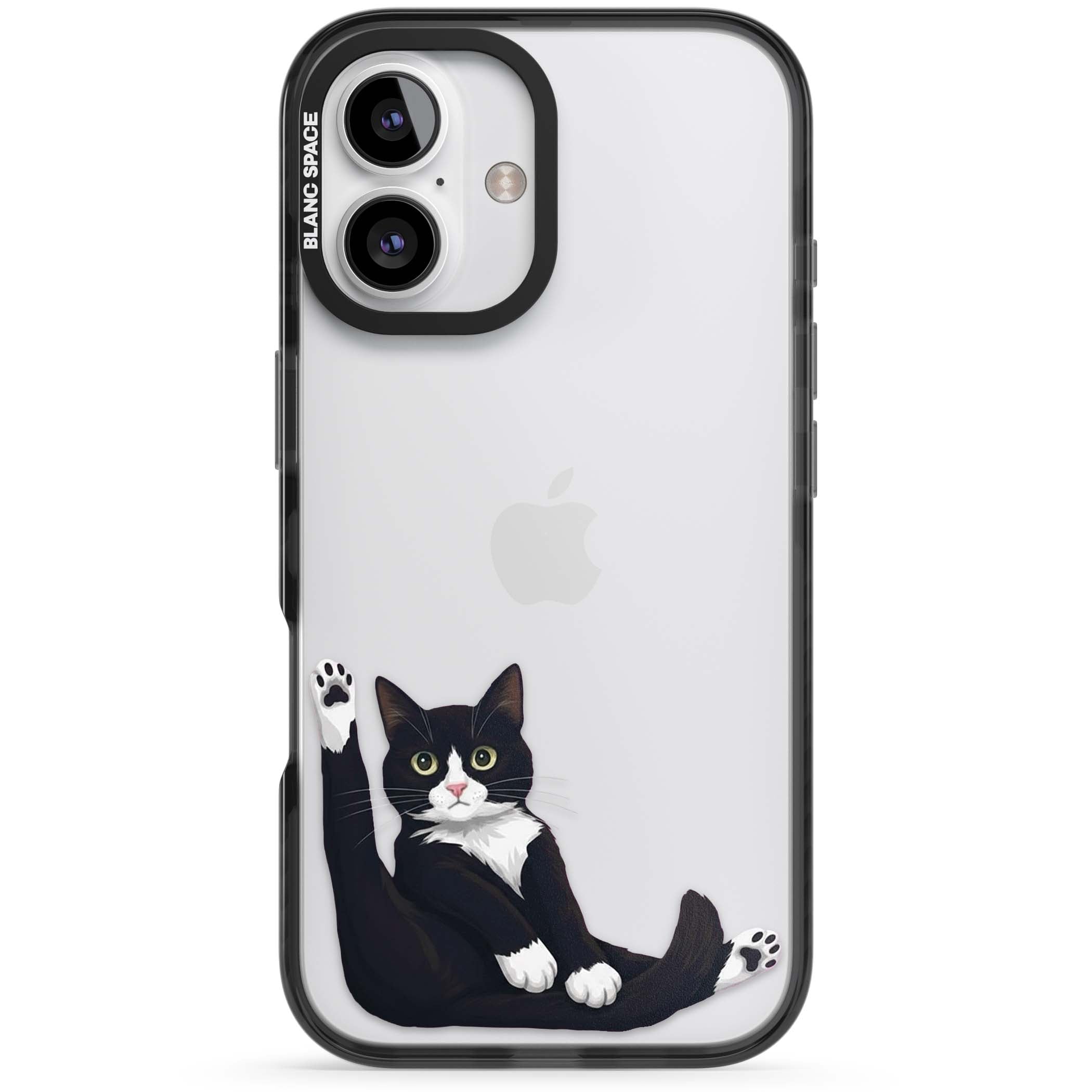 Mid-Groom Cat animals iPhone case | Black Impact case for iPhone 16, iPhone 16 Plus