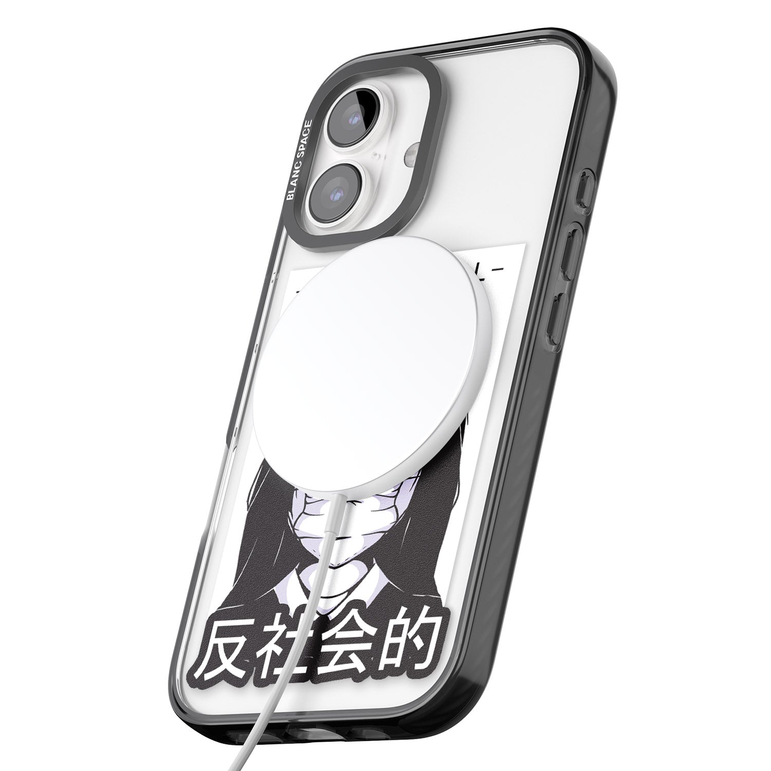 iPhone 16 Pro Max Anti-Social Black Impact Phone Case
