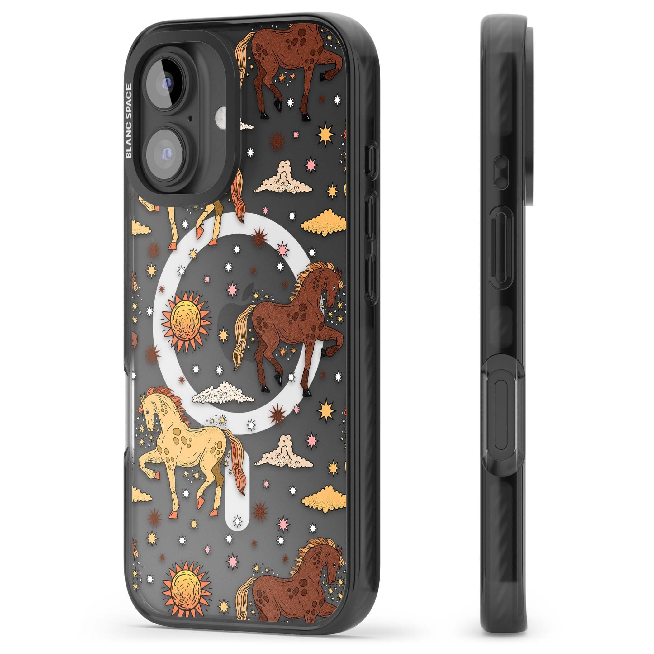 Elevate Your Phone'S Style With This Boho Celestial Sun & Eye Phone Case, Featuring A Mystical Blend Of Suns, All-Seeing Eyes, Butterflies, Stars, And