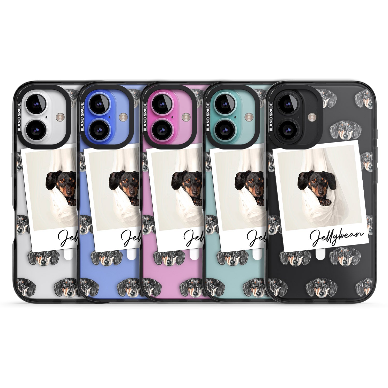 iPhone 16 Pro Max Personalised Dachshund, Black- Dog Photo Black Impact Phone Case