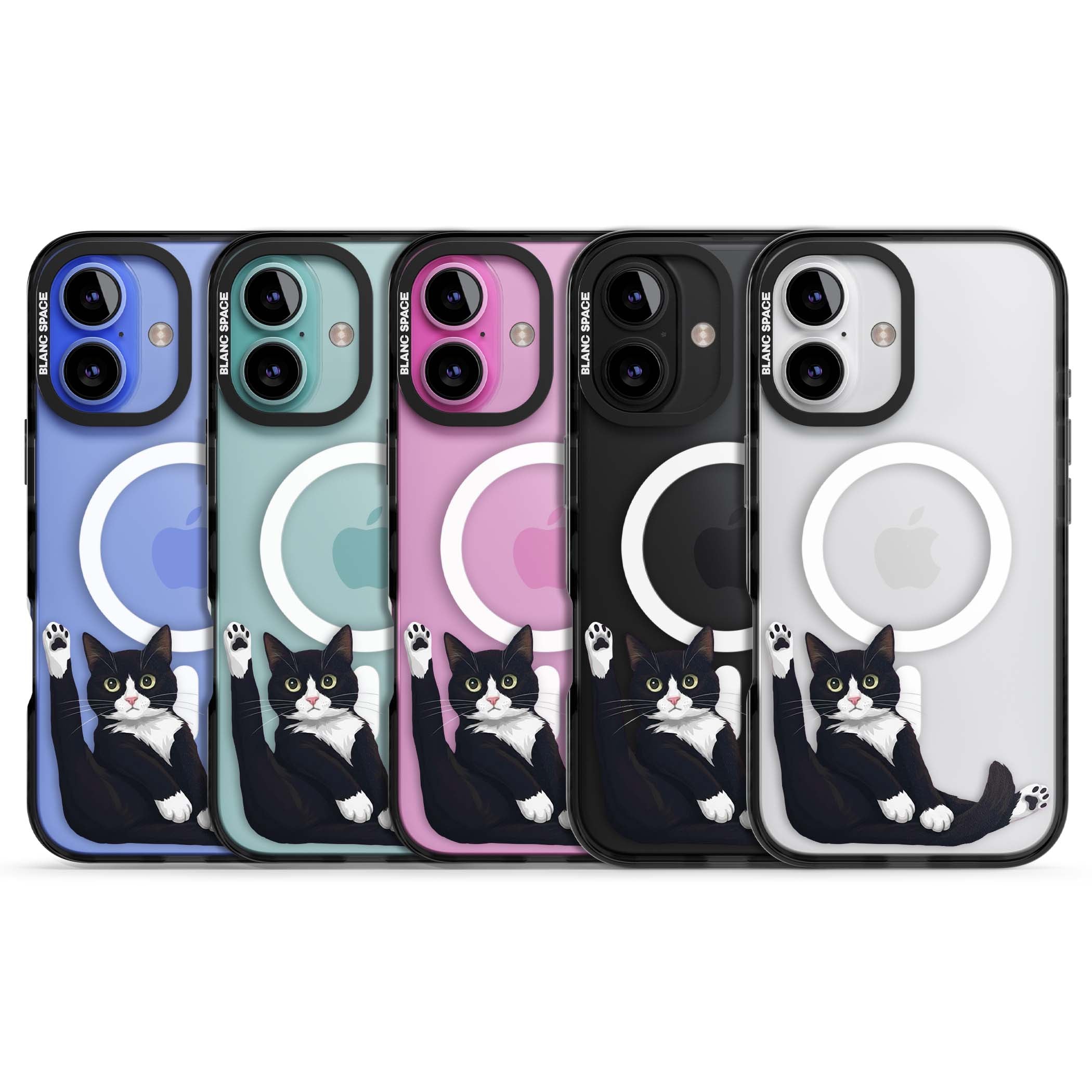 Mid-Groom Cat animals iPhone case | Black Impact Magsafe case for iPhone 16, iPhone 16 Plus