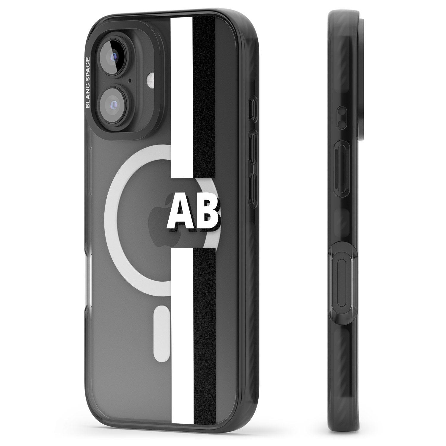 iPhone 16 Pro Max Personalised Clear Text 6E Black Impact Phone Case