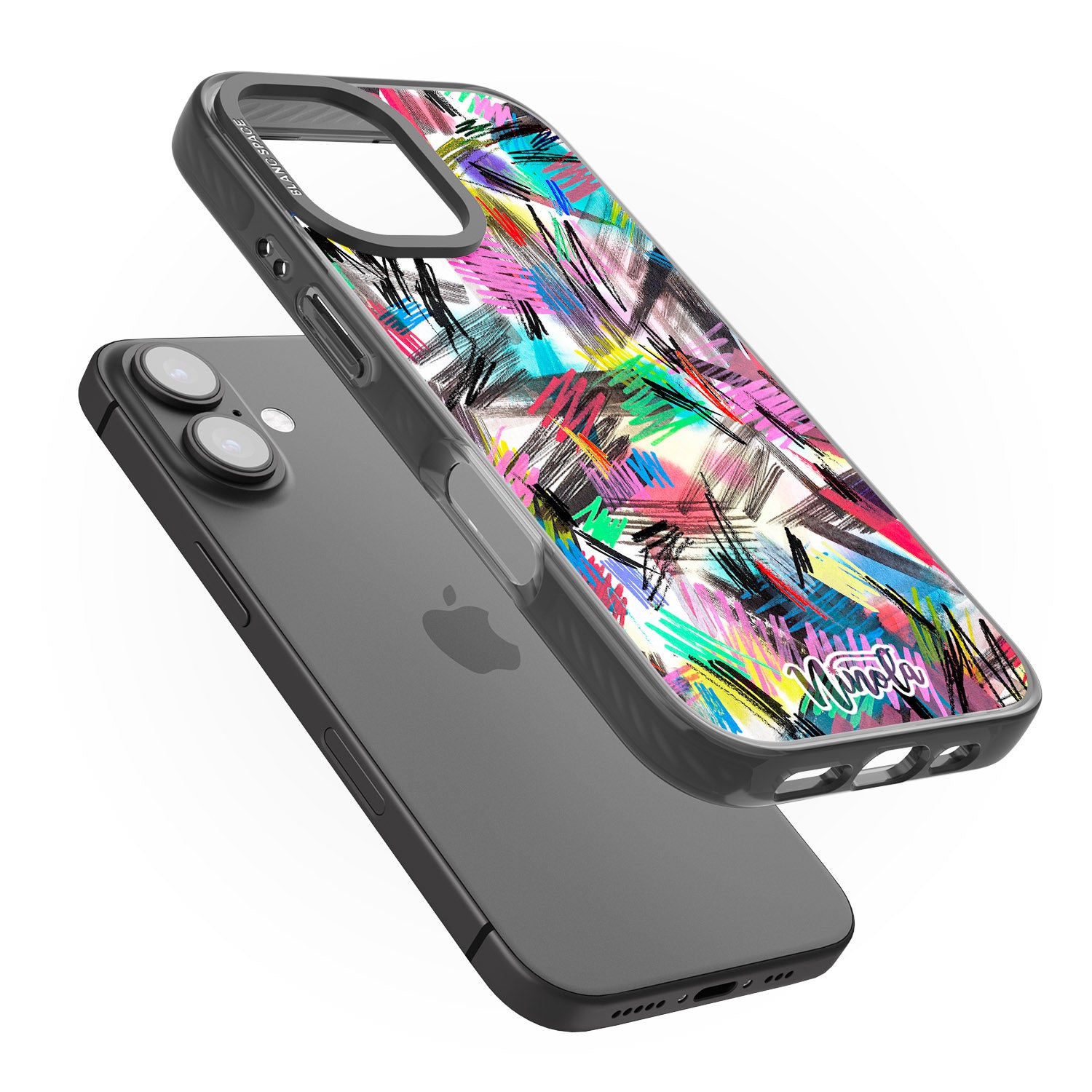 iPhone 16 Pro Max Wild Strokes Black Impact Phone Case
