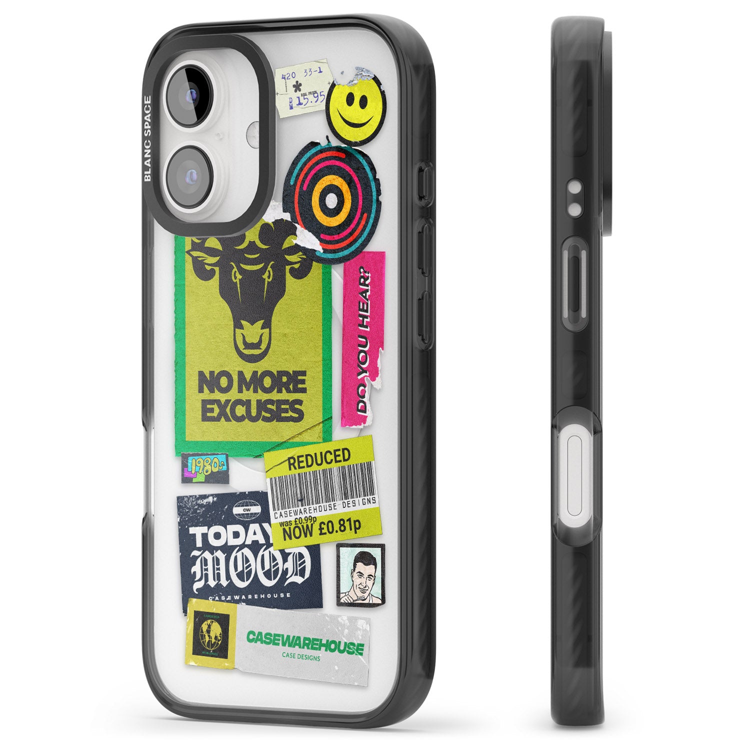 iPhone 16 Pro Max No More Excuses Sticker Mix Black Impact Phone Case