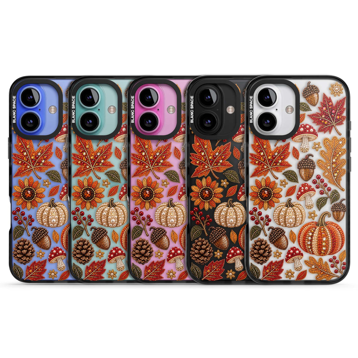 Beaded Autumn iPhone case | Black Impact case for iPhone 16, iPhone 16 Plus