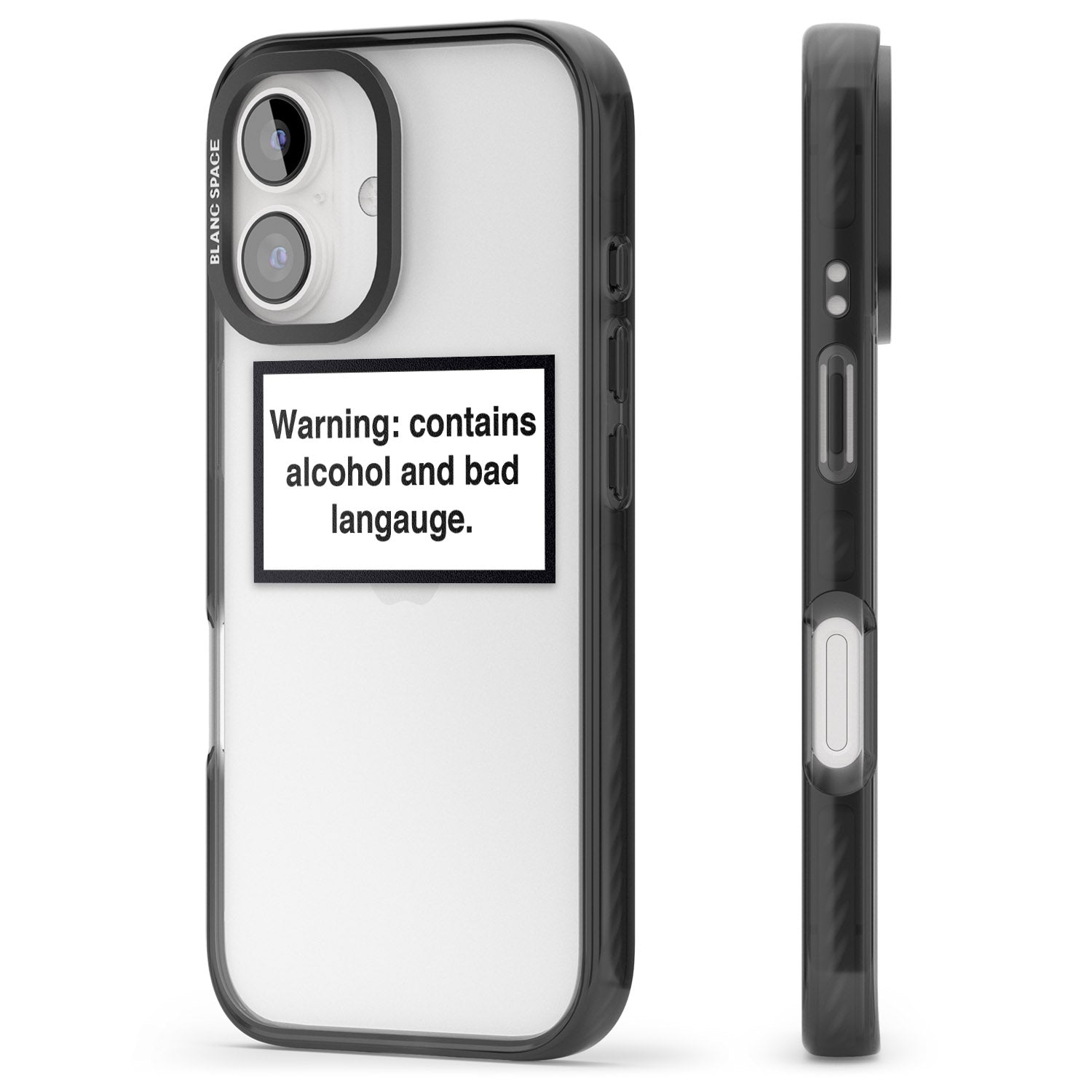 iPhone 16 Pro Max Warning: Contains Alcohol & Bad Language Black Impact Phone Case