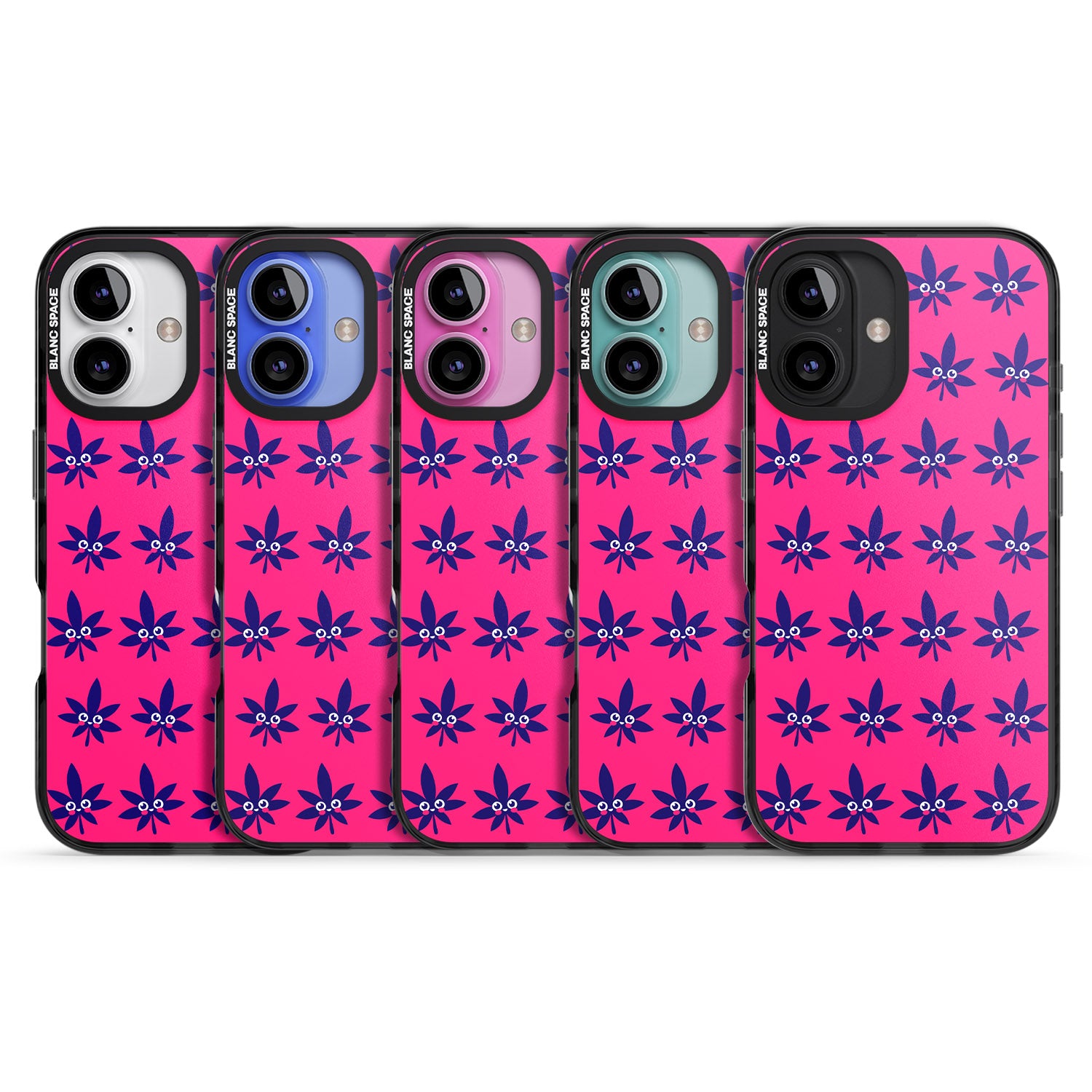 iPhone 16 Pro Max Pink Sativa Black Impact Phone Case