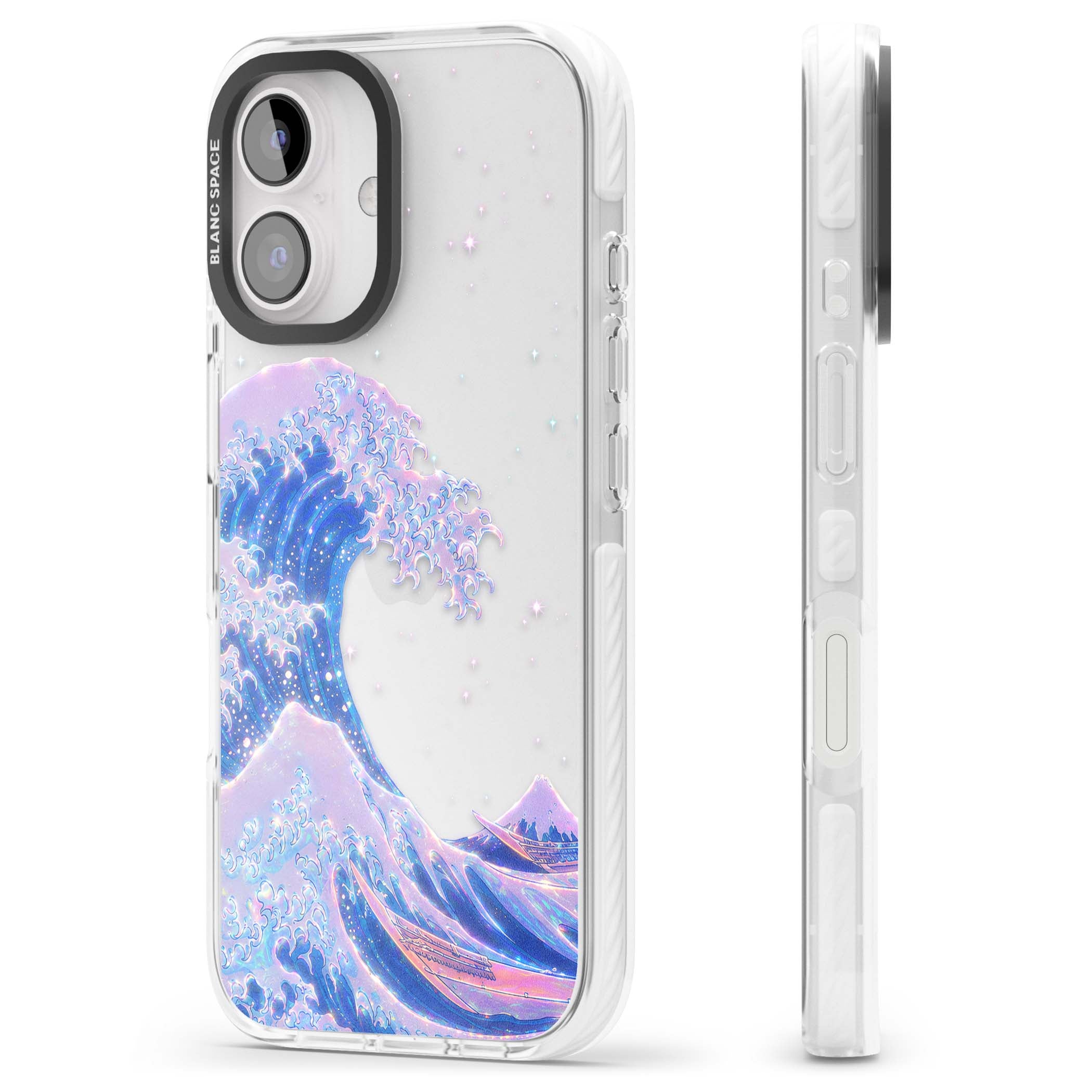 The Great Wave In Opal japanese iPhone case | Clear Impact case for iPhone 16, iPhone 16 Plus