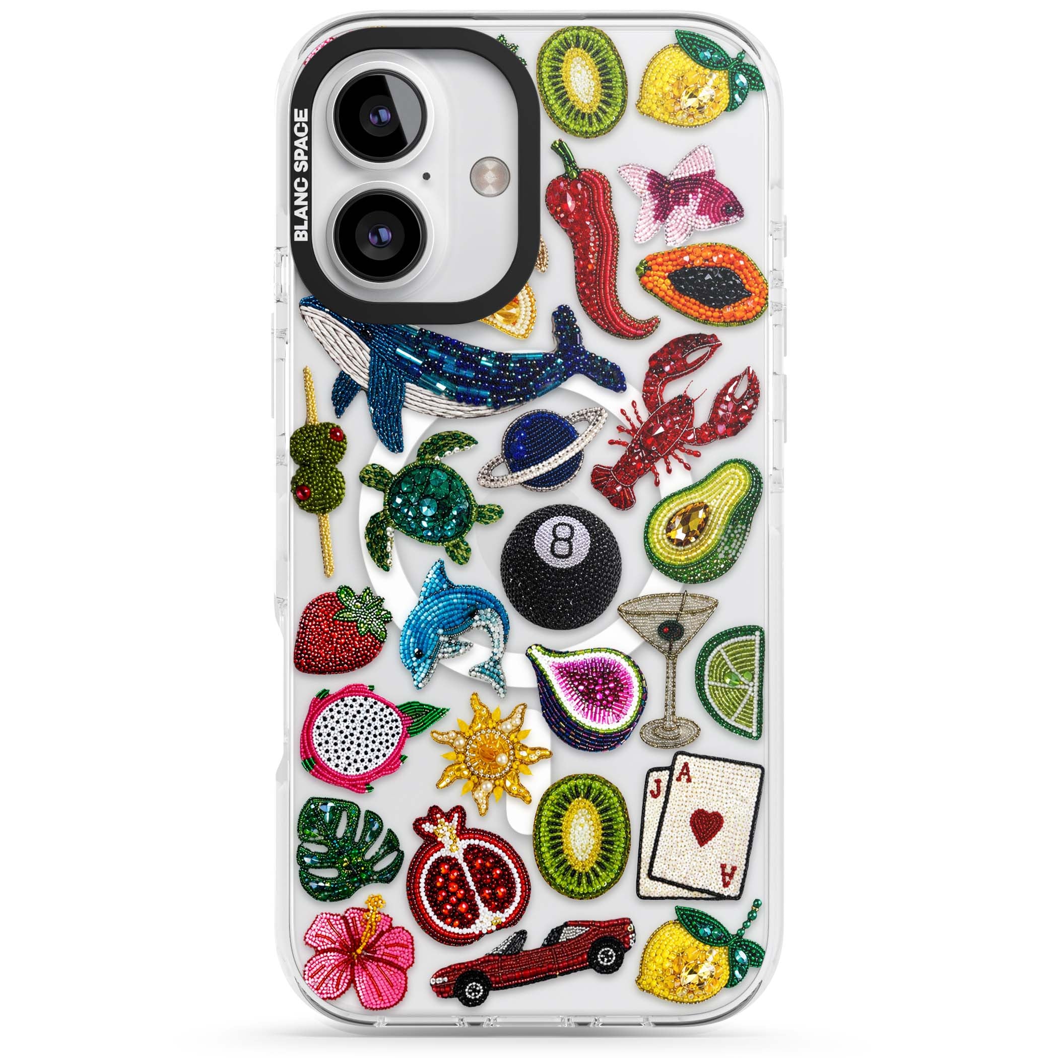 Beaded Mix cute iPhone case | Impact Magsafe case for iPhone 16, iPhone 16 Plus
