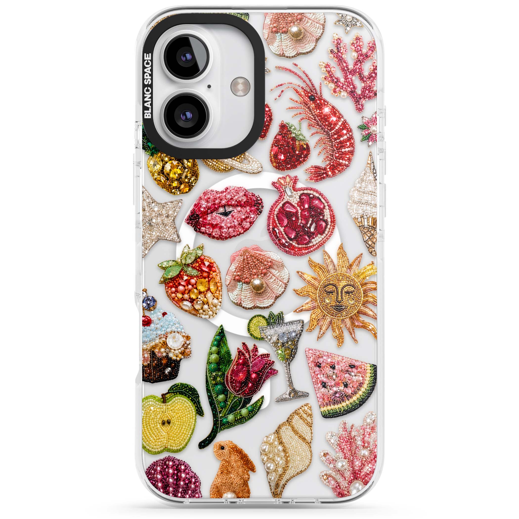 Beaded Riviera coquette iPhone case | Impact Magsafe case for iPhone 16, iPhone 16 Plus