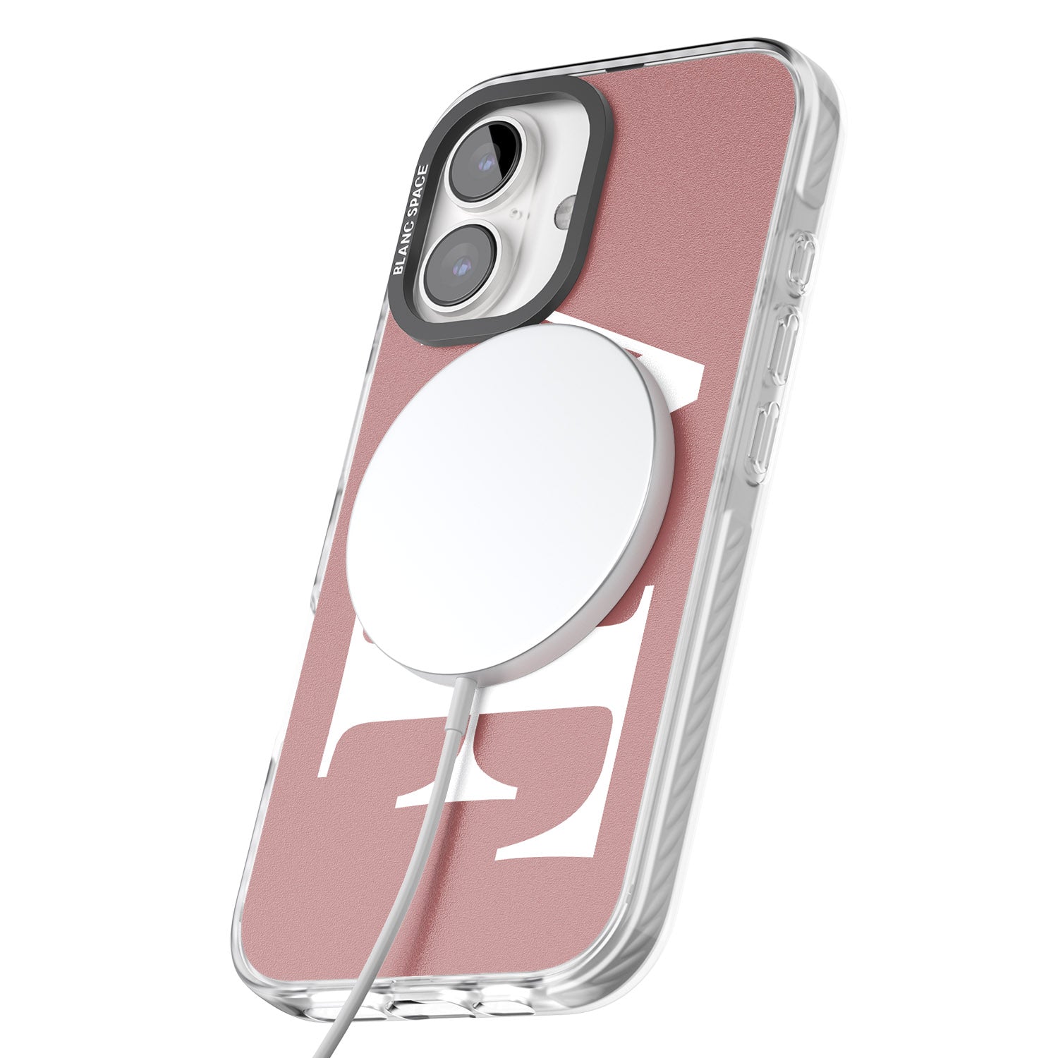 iPhone 16 Pro Max Personalised White & Rose Personalised Black Impact Phone Case