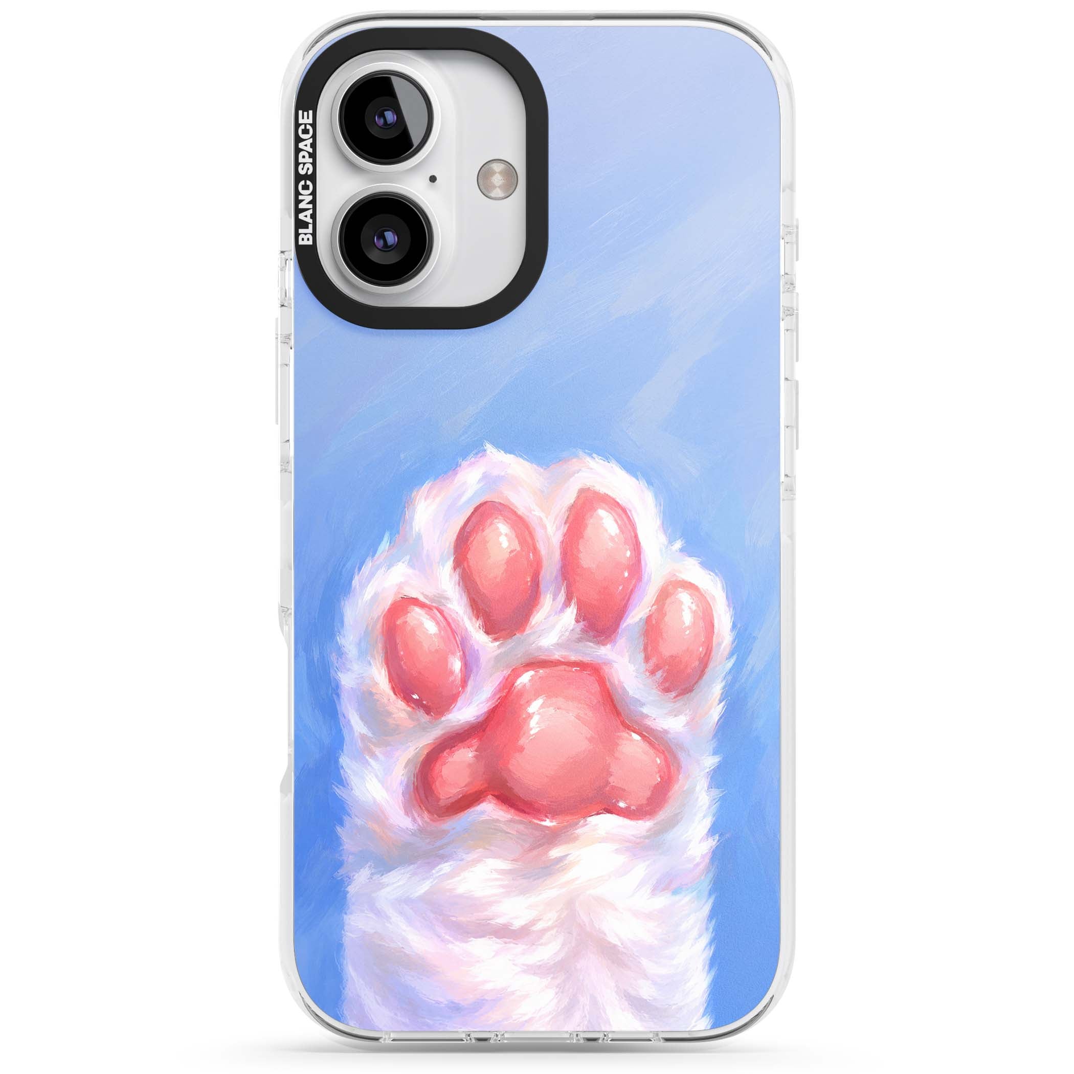 Soft White Paw cute iPhone case | Impact Magsafe case for iPhone 16, iPhone 16 Plus