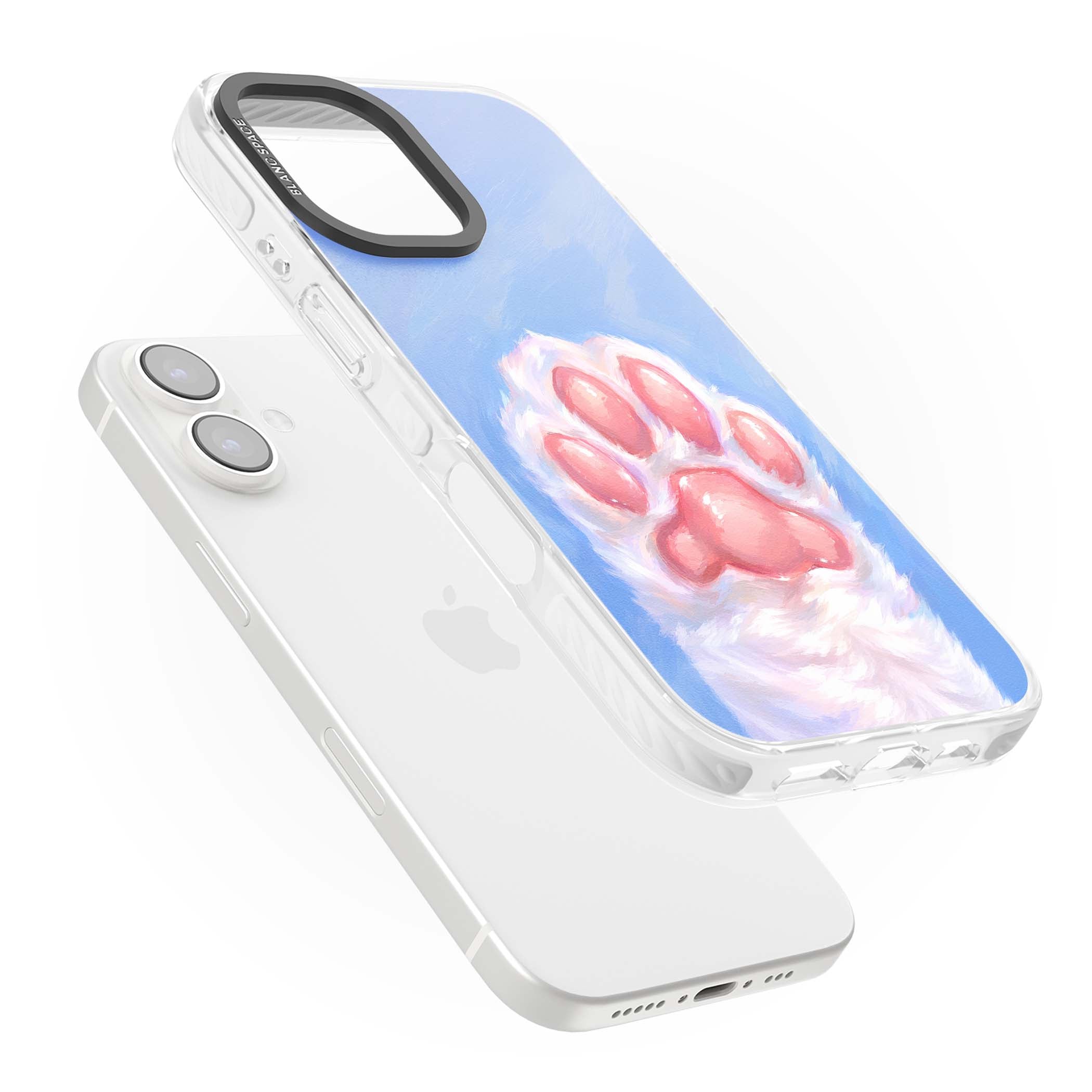 Soft White Paw cute iPhone case | Impact Magsafe case for iPhone 16, iPhone 16 Plus