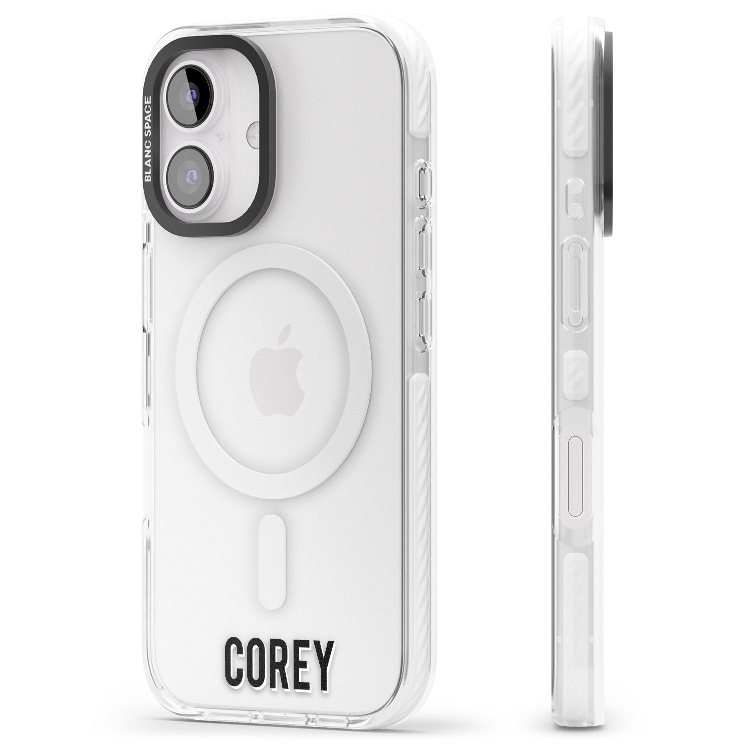 iPhone 16 Pro Max Personalised Clear Text 2A Black Impact Phone Case