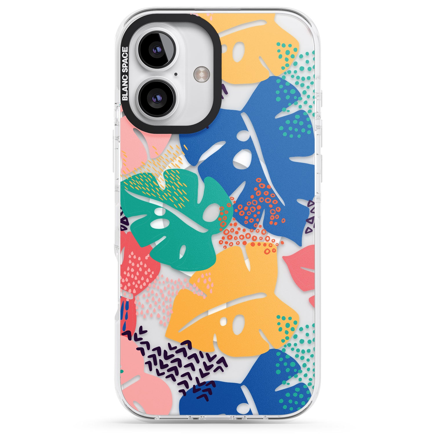 iPhone 16 Pro Max VIbrant Leaves Black Impact Phone Case