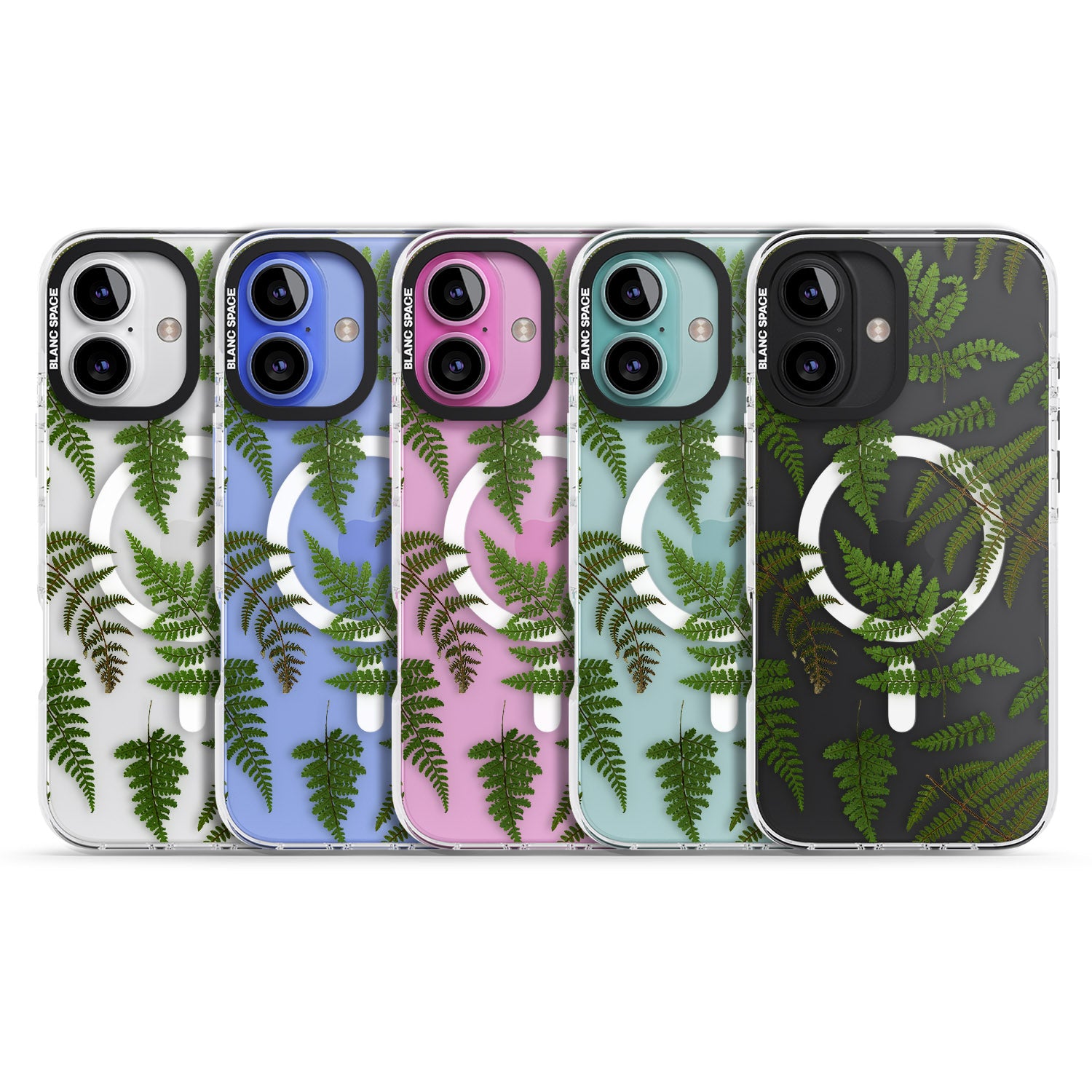 iPhone 16 Pro Max Leafy Ferns Black Impact Phone Case