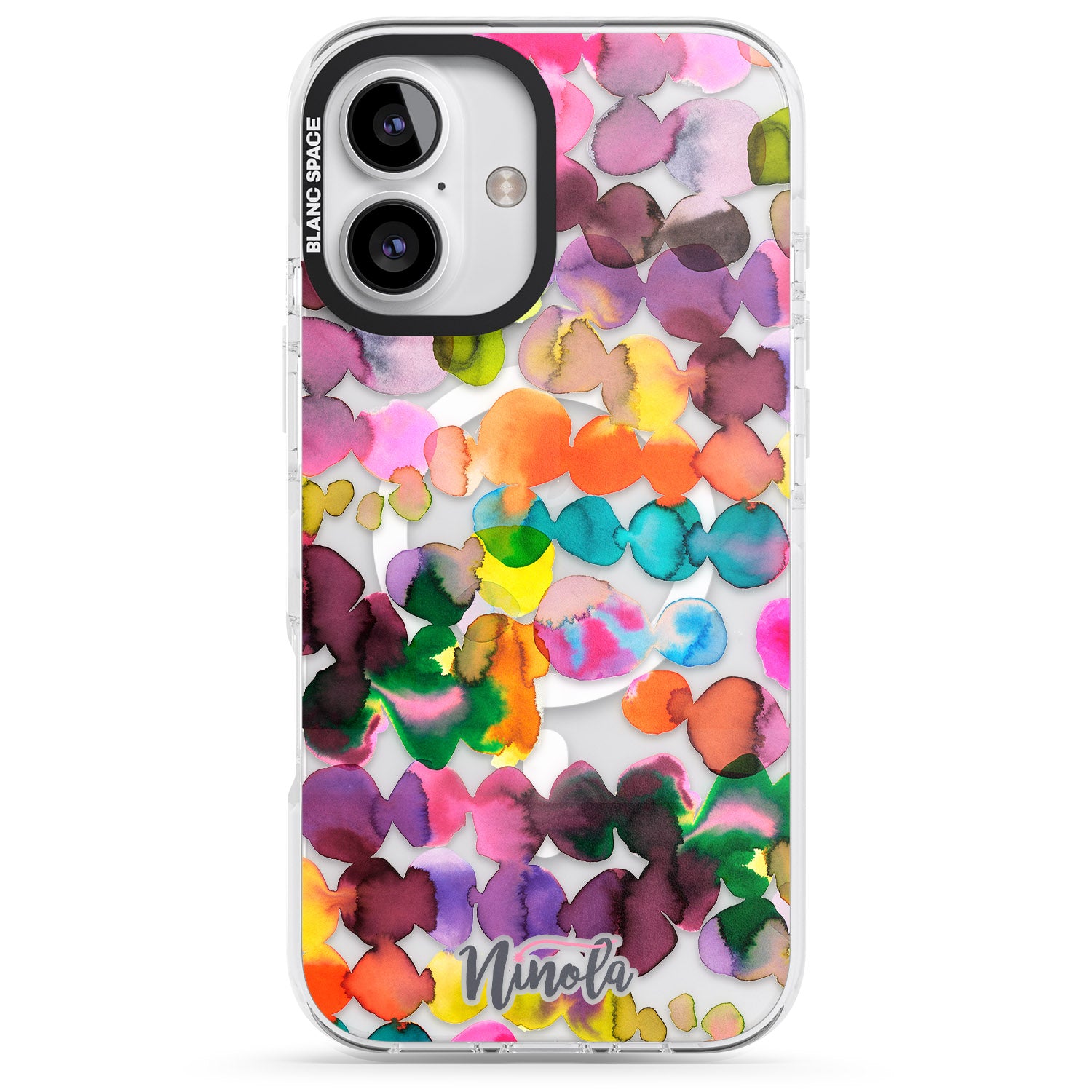 iPhone 16 Pro Max Ink Bleeding Dots Black Impact Phone Case