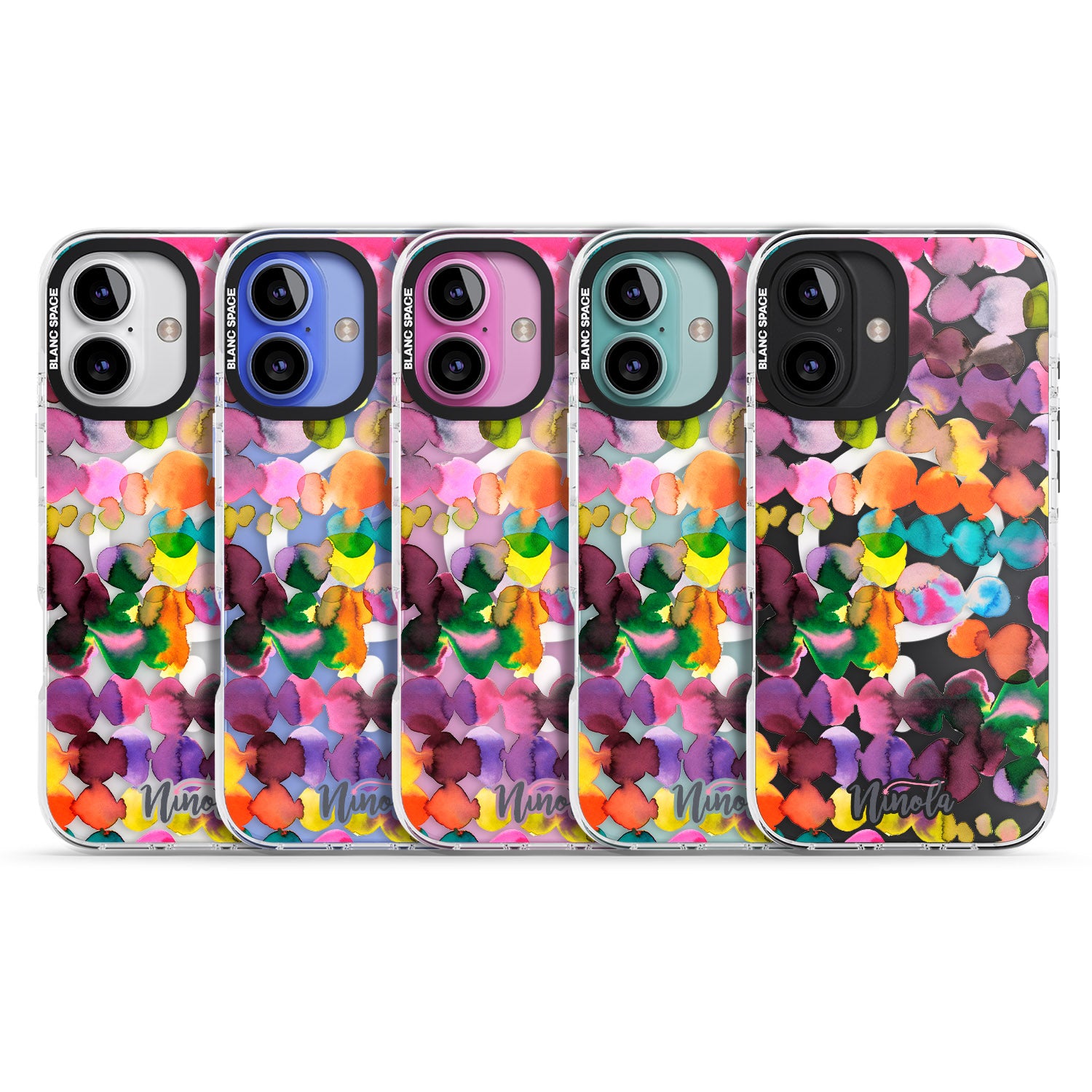iPhone 16 Pro Max Ink Bleeding Dots Black Impact Phone Case