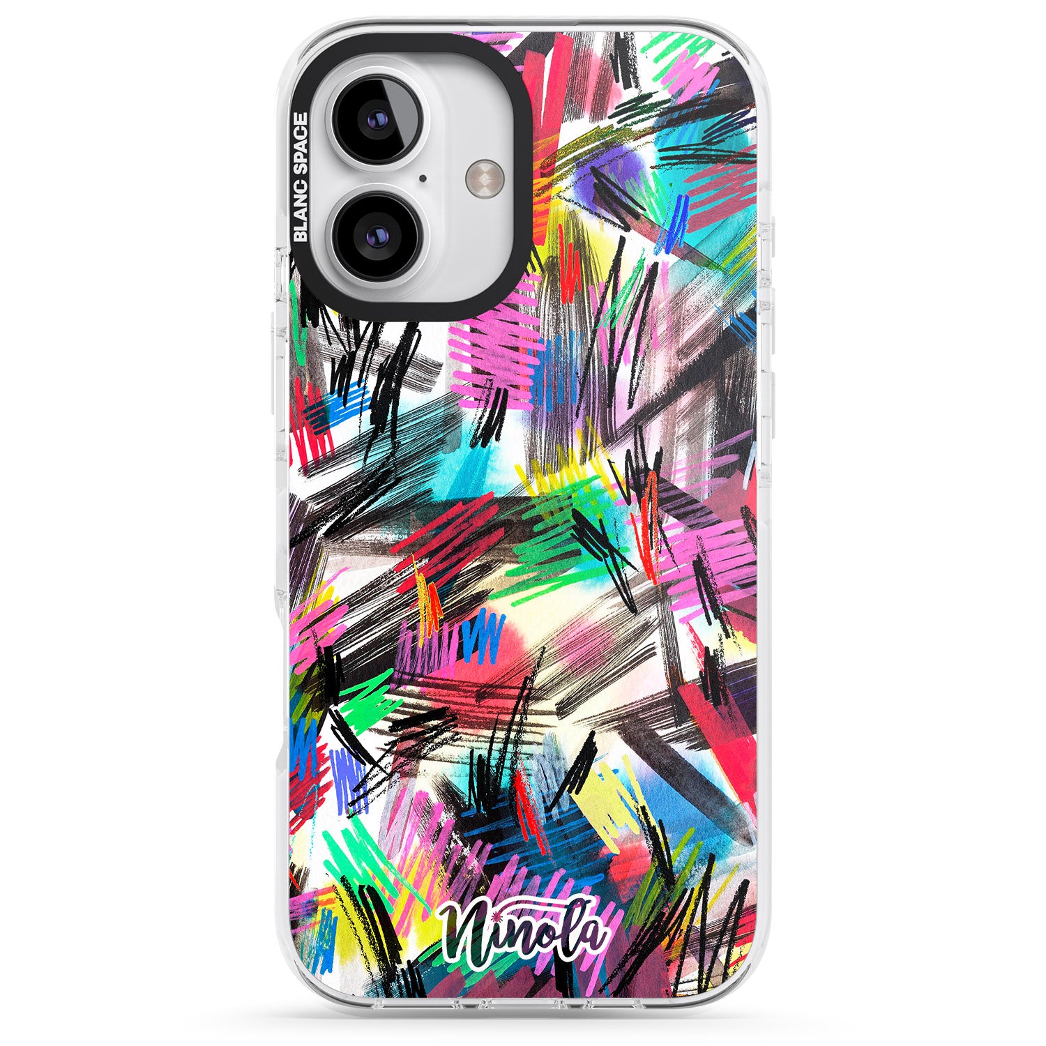 iPhone 16 Pro Max Wild Strokes Black Impact Phone Case
