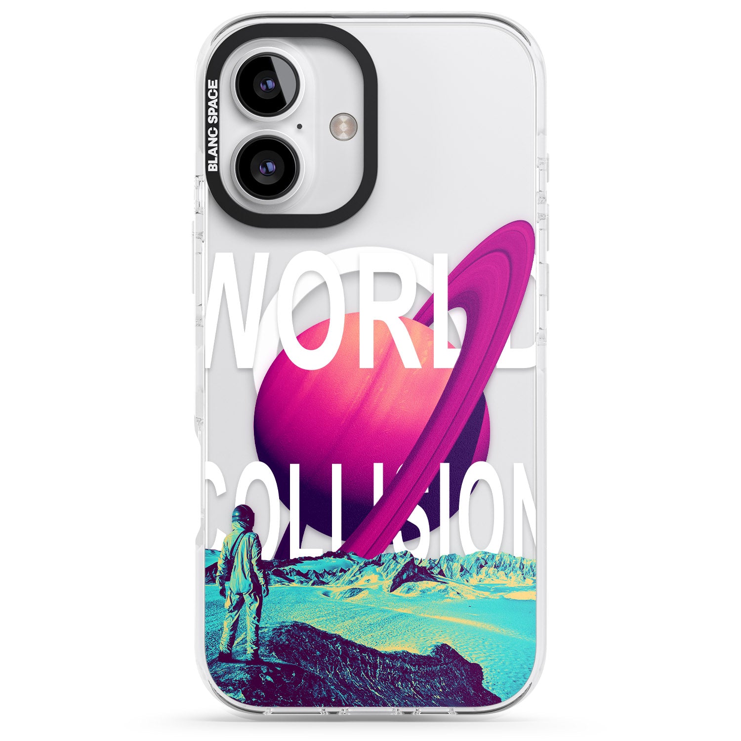 iPhone 16 World Collision Clear Impact Phone Case
