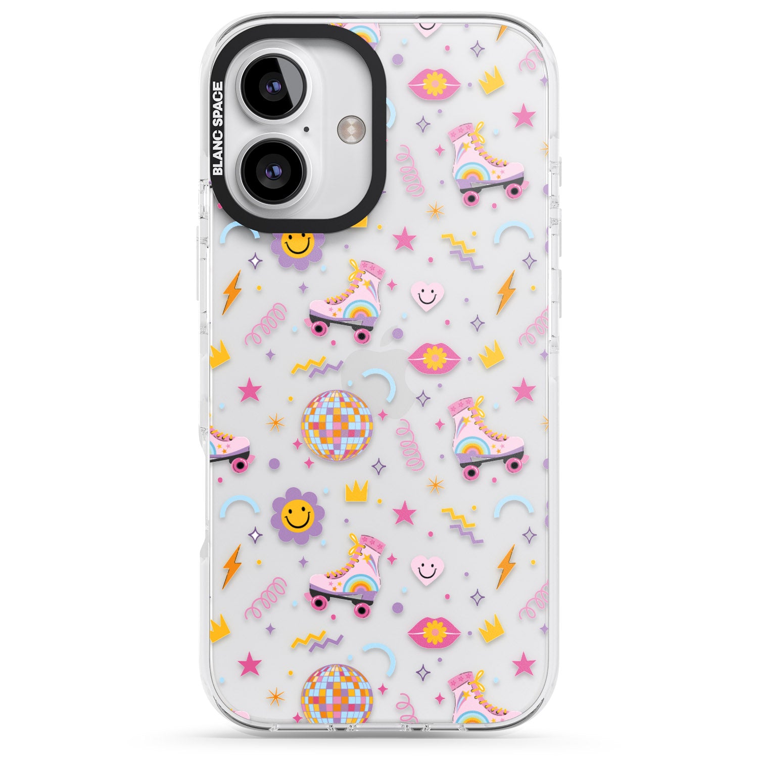 iPhone 16 Pro Max Roller Disco Pattern Black Impact Phone Case