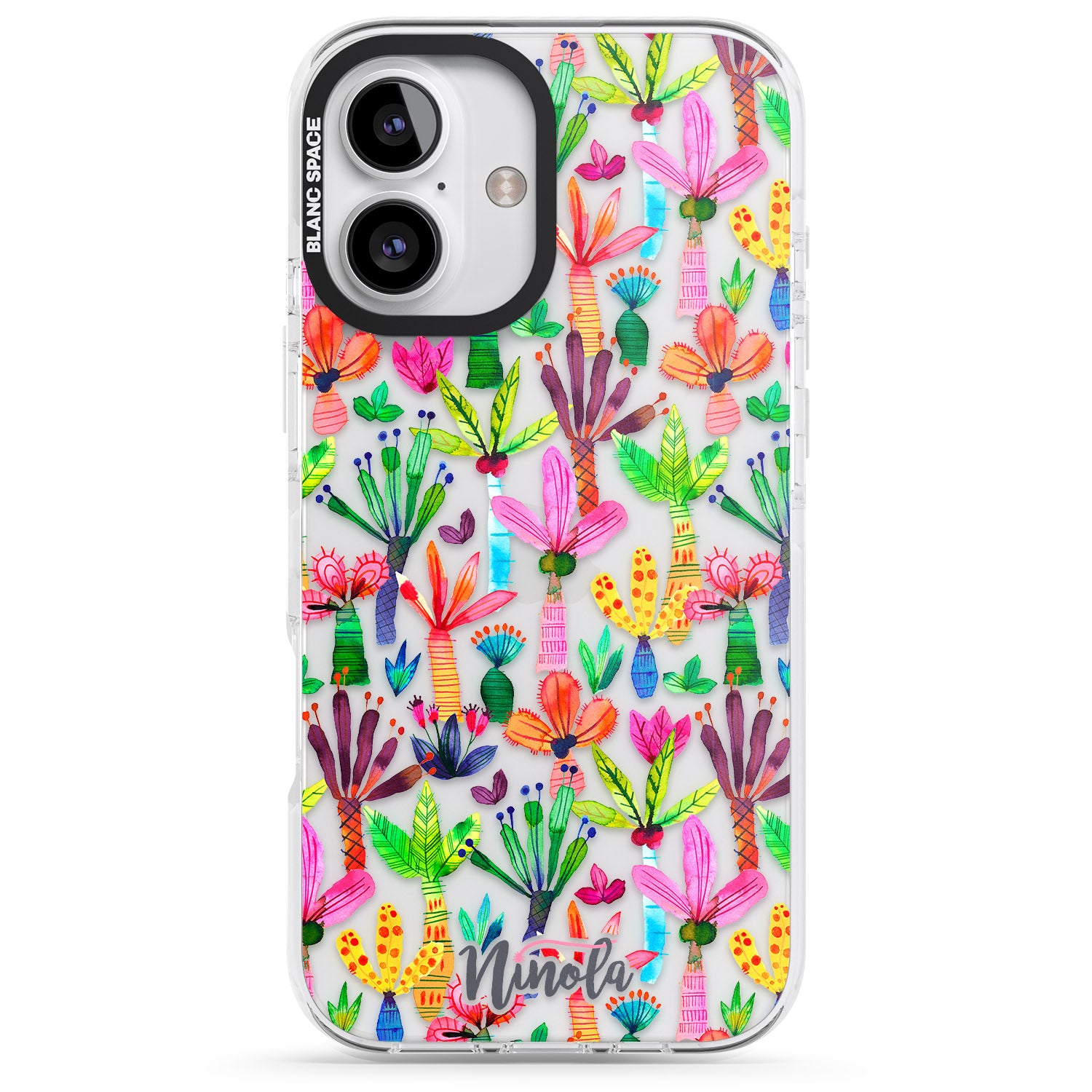 iPhone 16 Pro Max Palms Garden Black Impact Phone Case