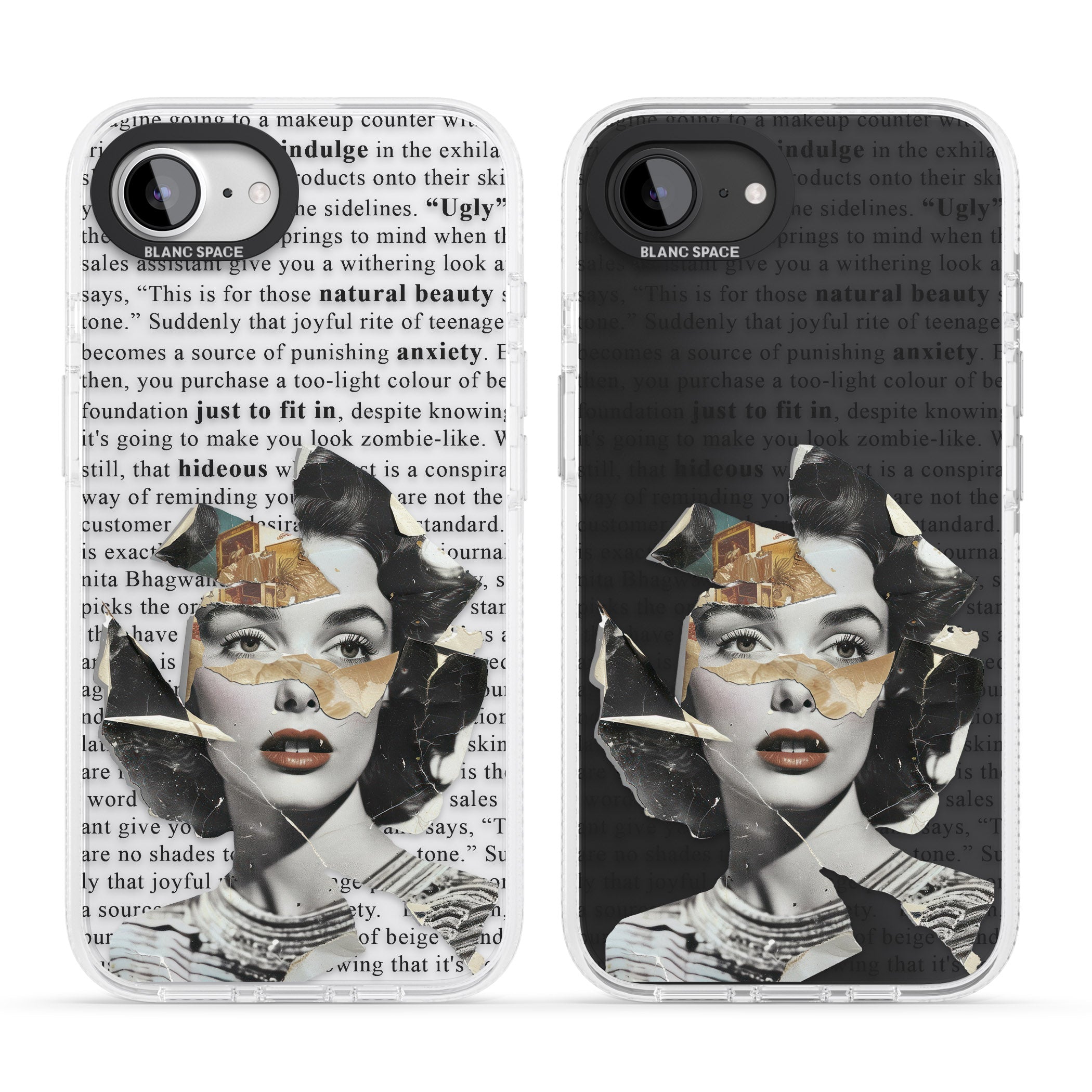 Beauty is Within iPhone 16e Clear Case Impact Air - Blanc Space