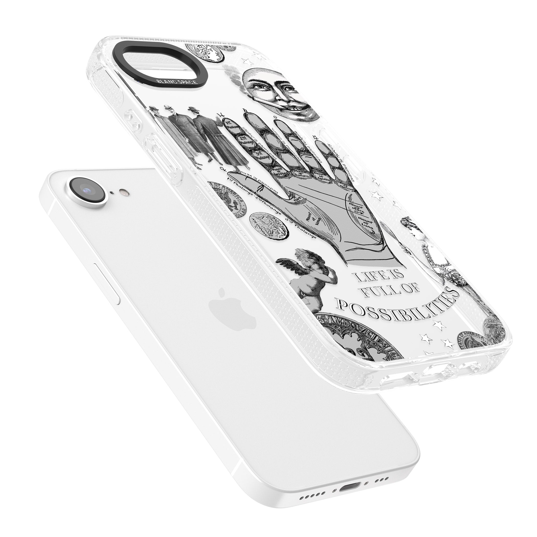Life is Full of Possibilities iPhone 16e Clear Case Impact Air - Blanc Space