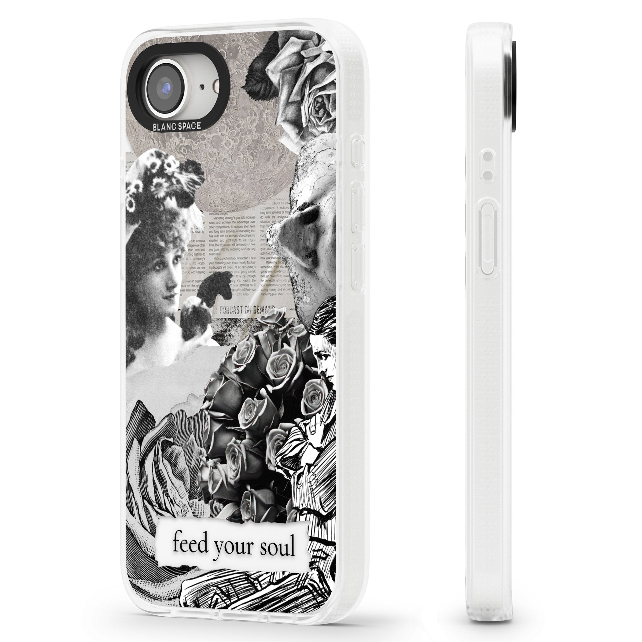Feed Your Soul iPhone 16e Clear Case Impact Air - Blanc Space