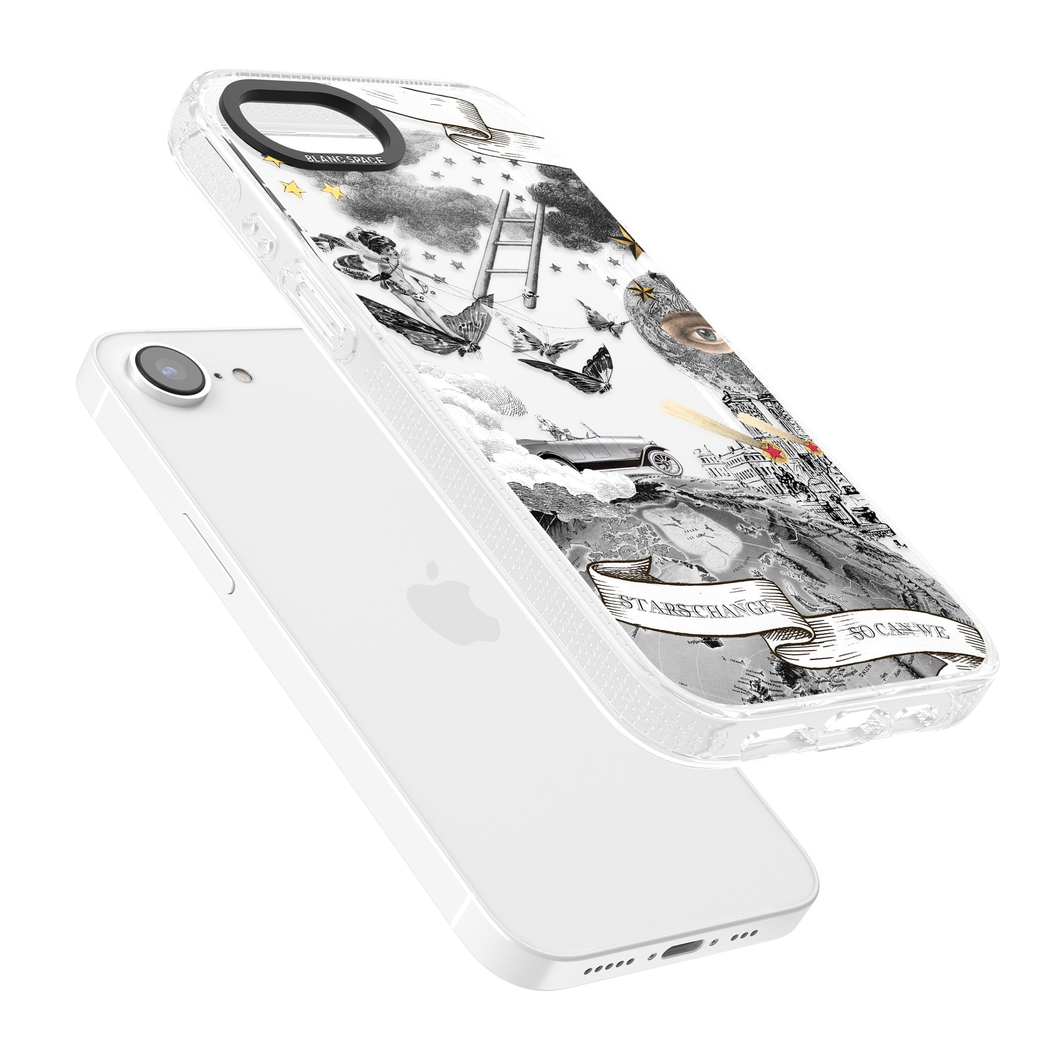 Stars Change, So Can We iPhone 16e Clear Case Impact Air - Blanc Space