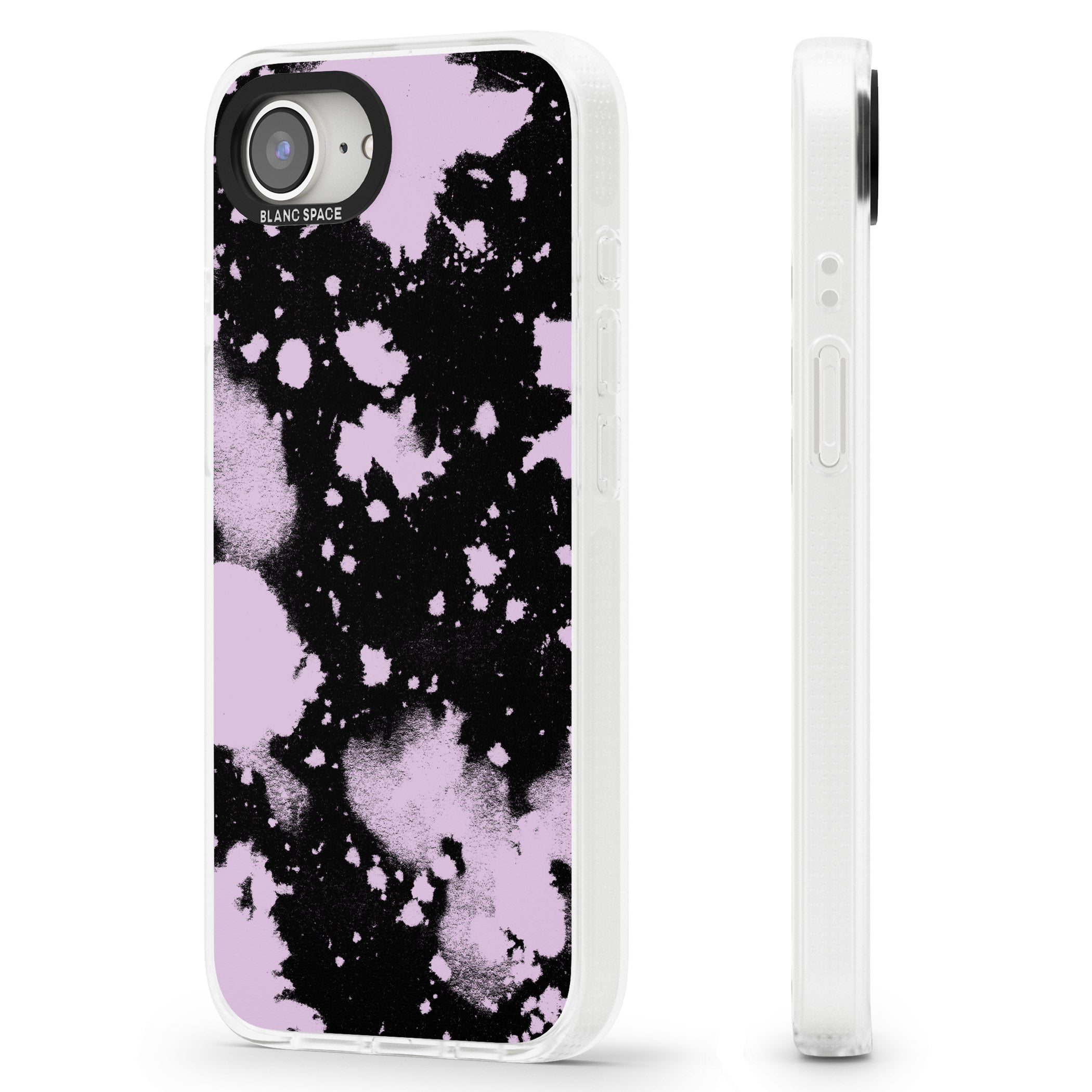 Pink & Black Acid Wash Tie-Dye iPhone 16e Clear Case Impact Air - Blanc Space