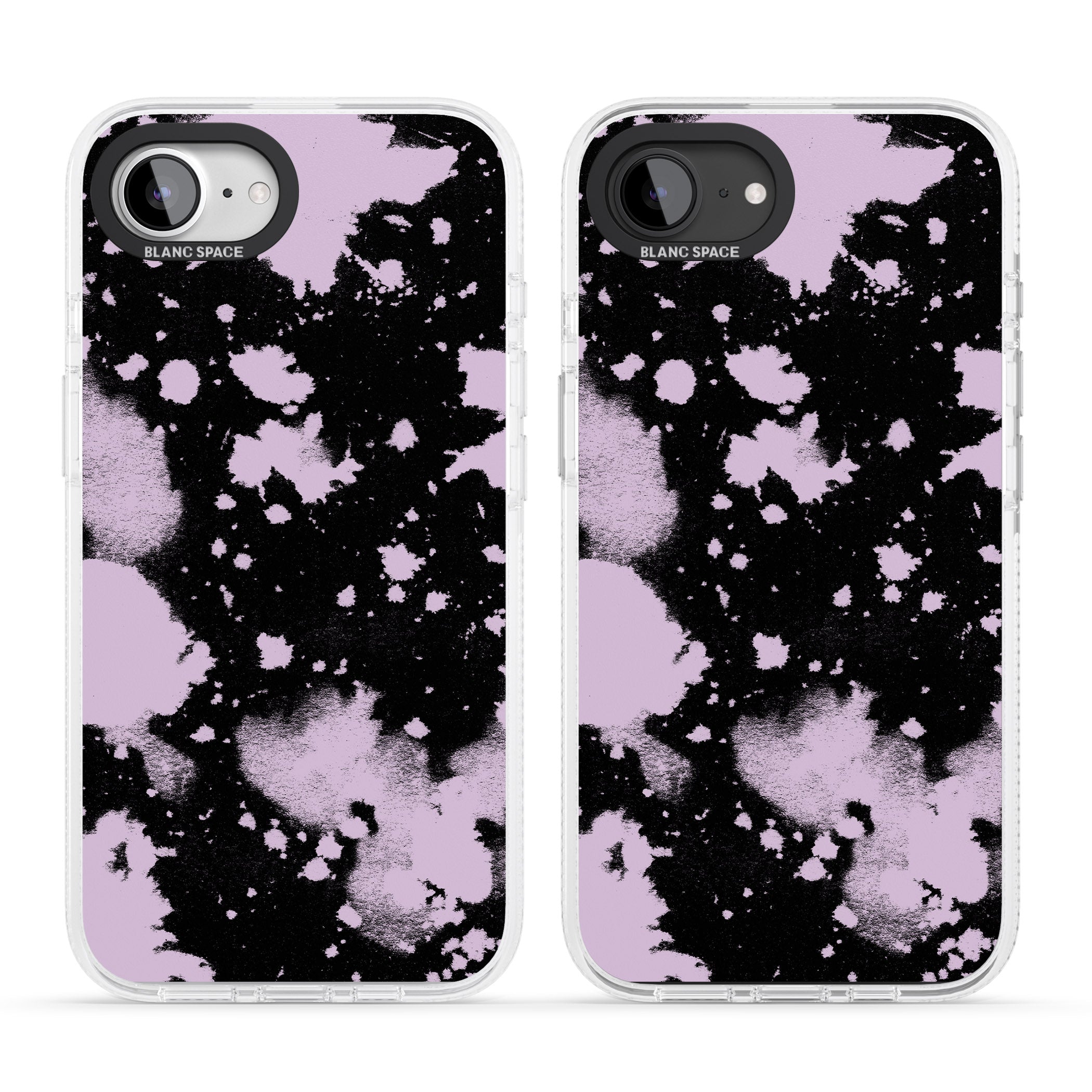 Pink & Black Acid Wash Tie-Dye iPhone 16e Clear Case Impact Air - Blanc Space