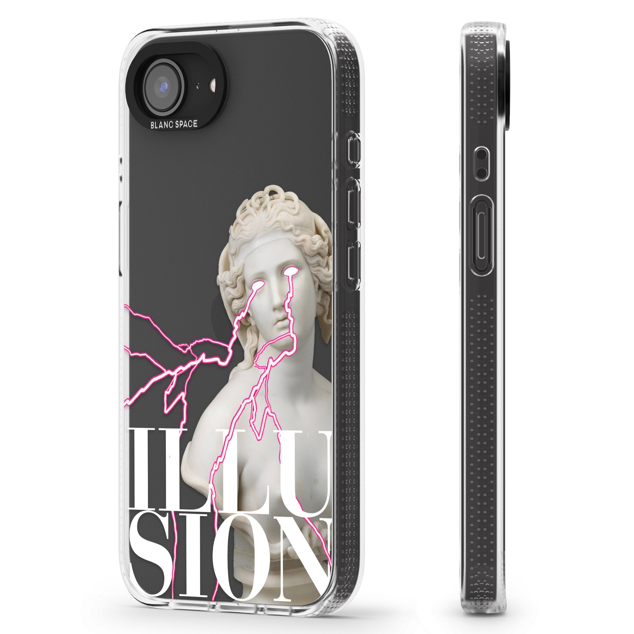 ILLUSION iPhone 16e Clear Case Impact Air - Blanc Space
