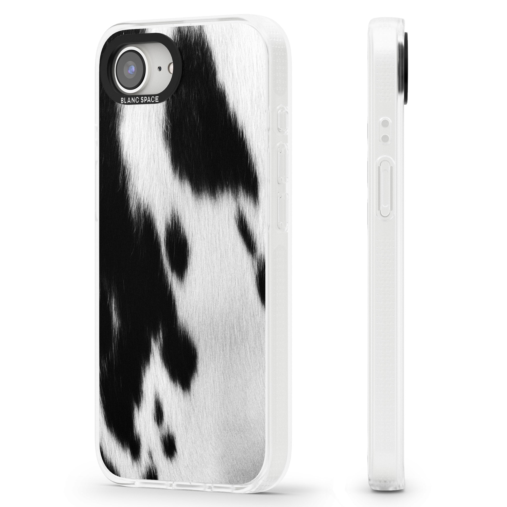 Designer Fashion Cowhide iPhone 16e Clear Case Impact Air - Blanc Space