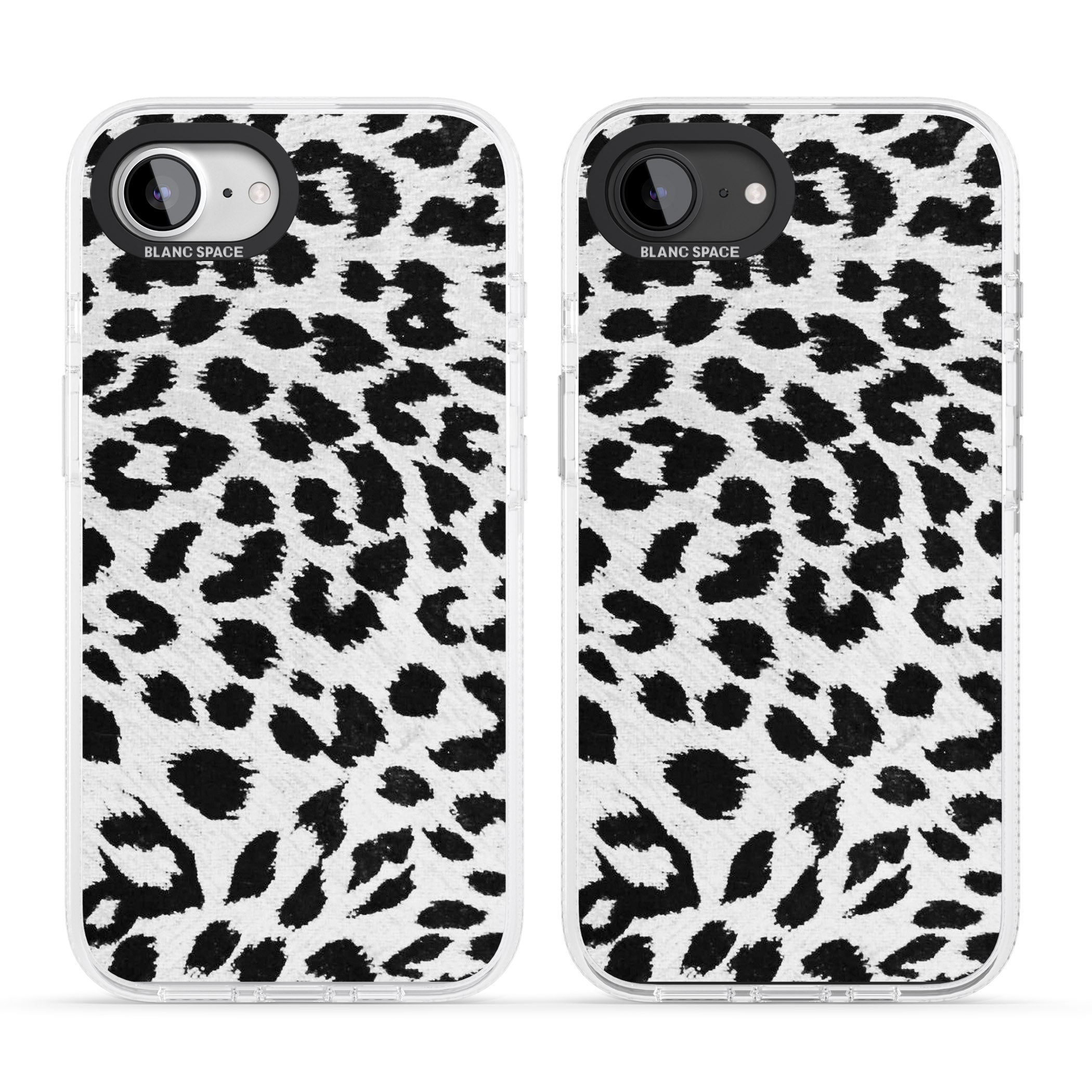 Rar Leopard Print White iPhone 16e Clear Case Impact Air - Blanc Space