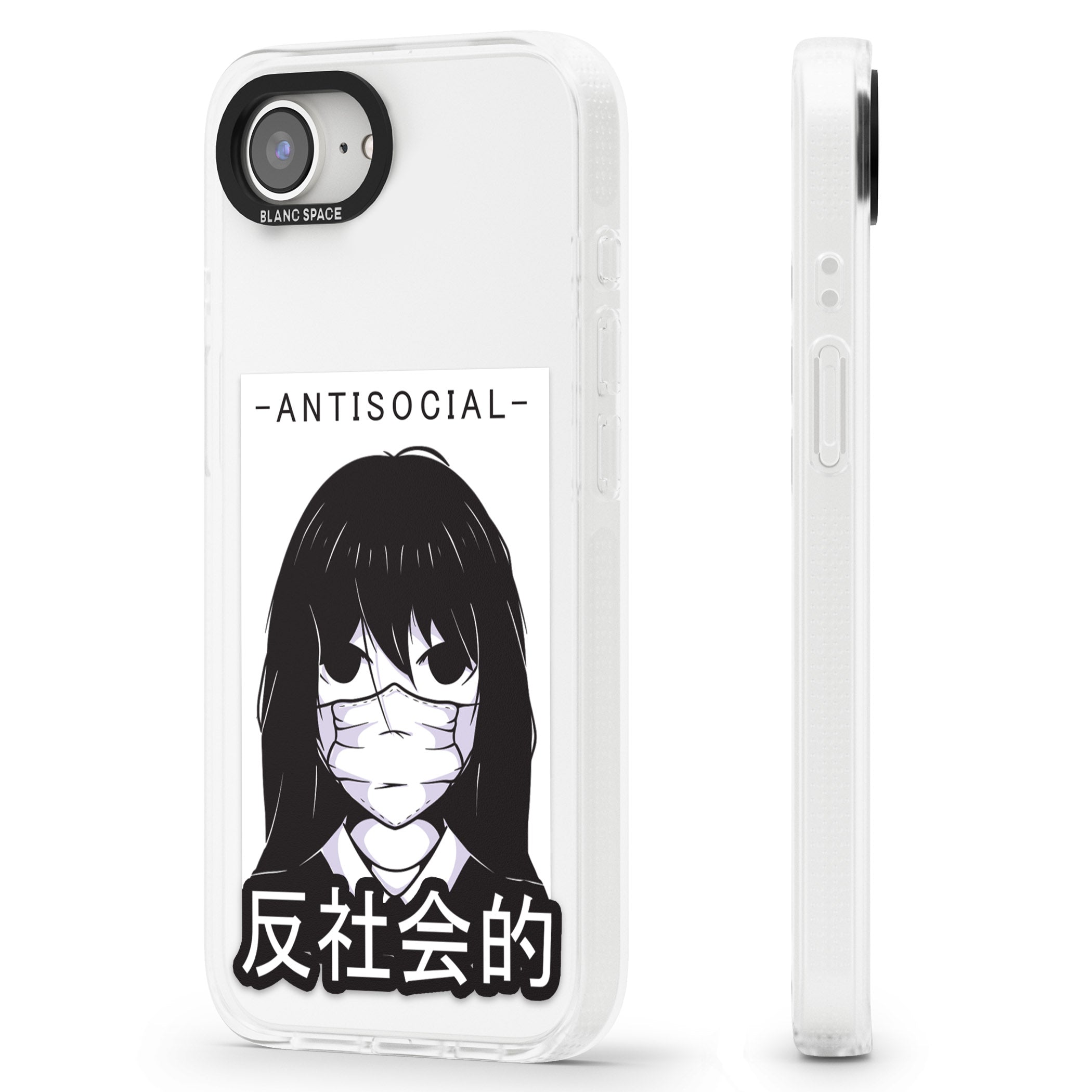 Anti-Social iPhone 16e Clear Case Impact Air - Blanc Space