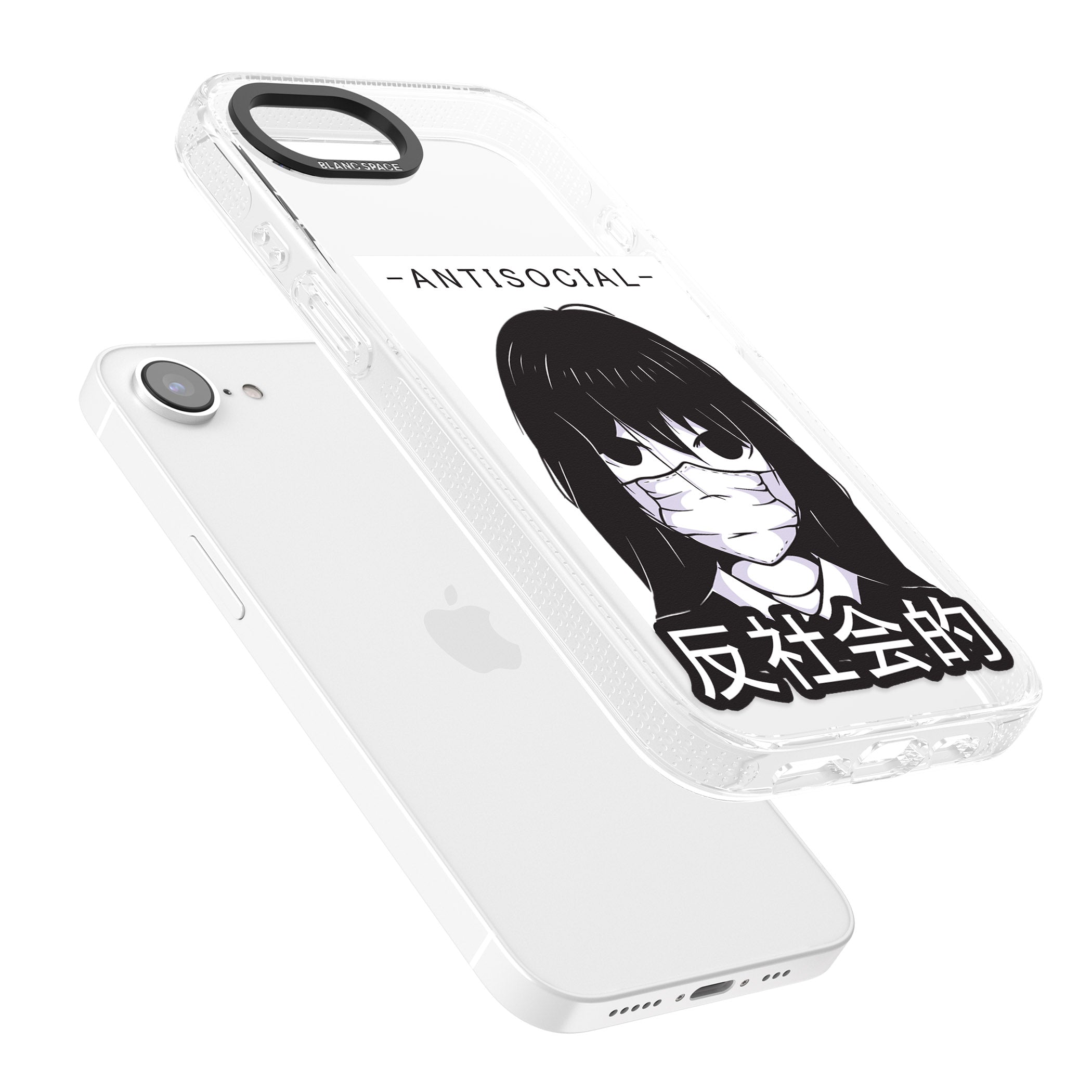 Anti-Social iPhone 16e Clear Case Impact Air - Blanc Space