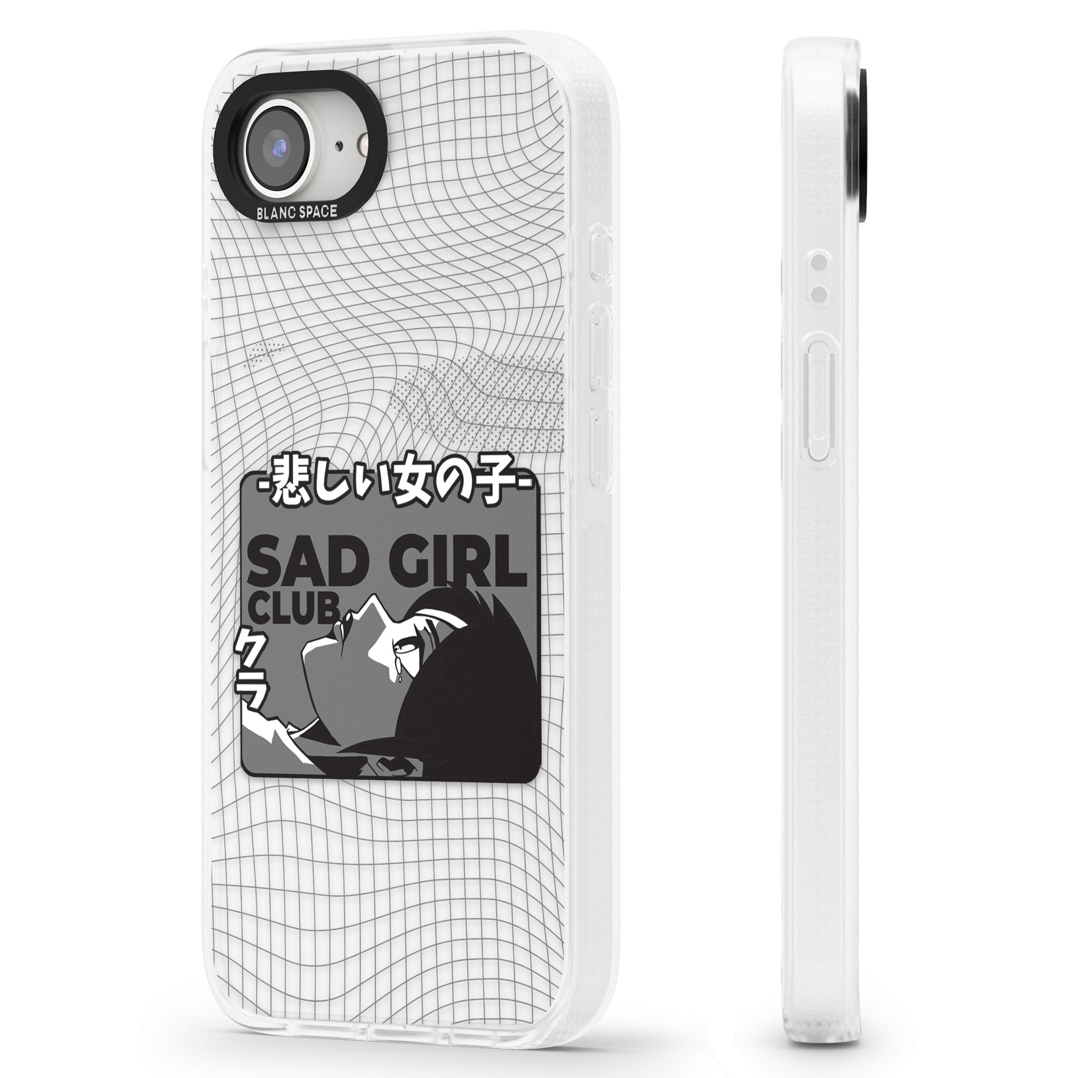 Sad Girl Club iPhone 16e Clear Case Impact Air - Blanc Space