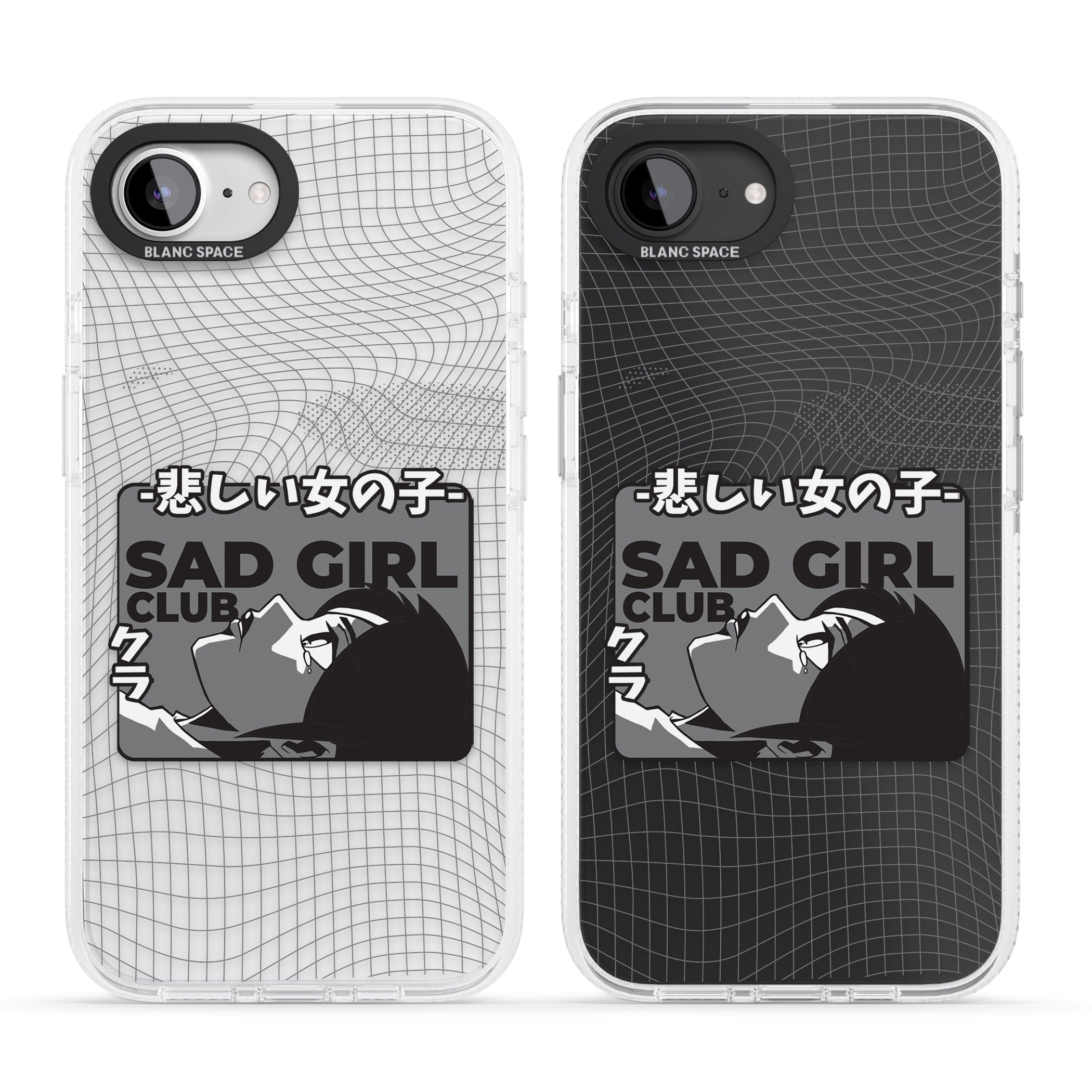 Sad Girl Club iPhone 16e Clear Case Impact Air - Blanc Space