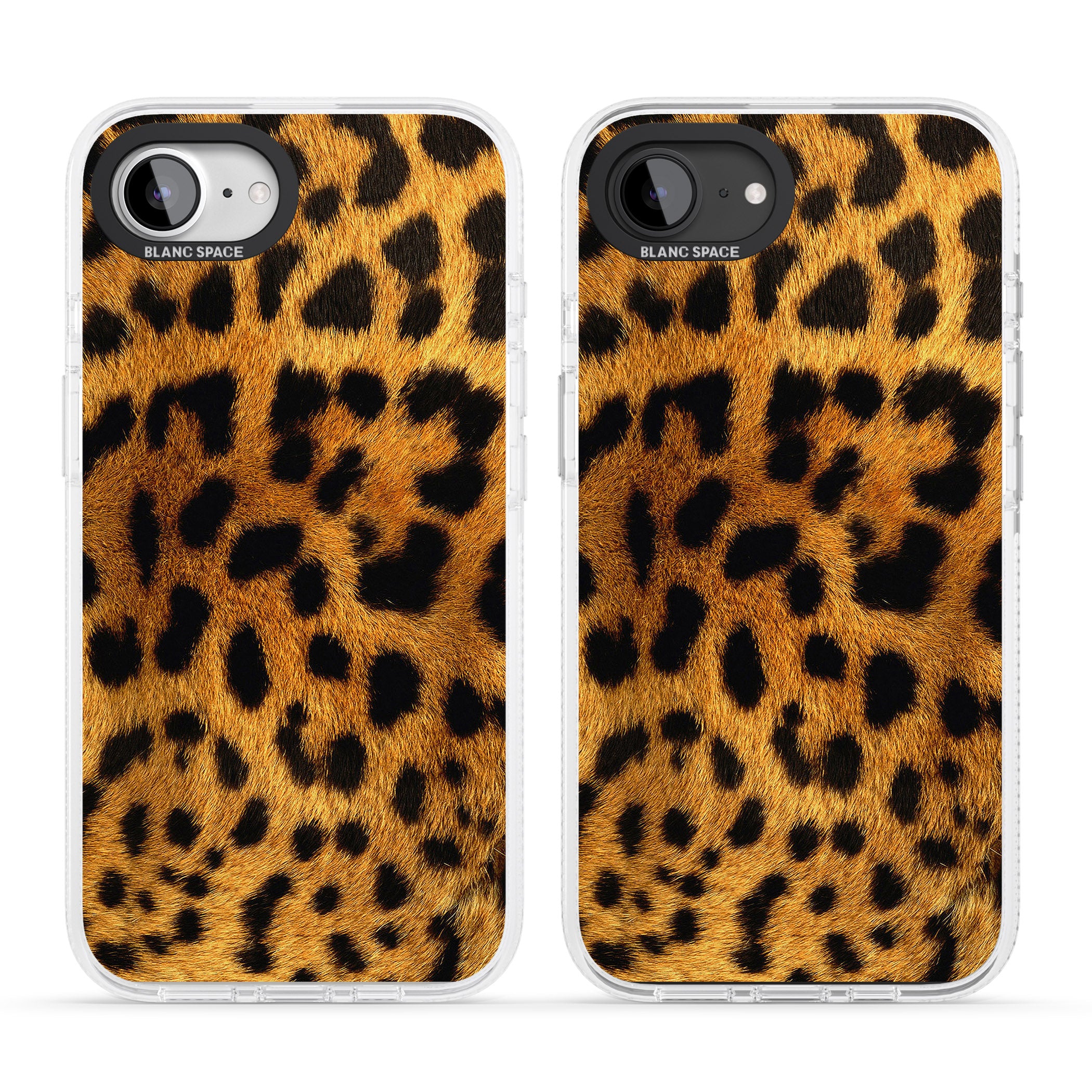Leopard Print iPhone 16e Clear Case Impact Air - Blanc Space