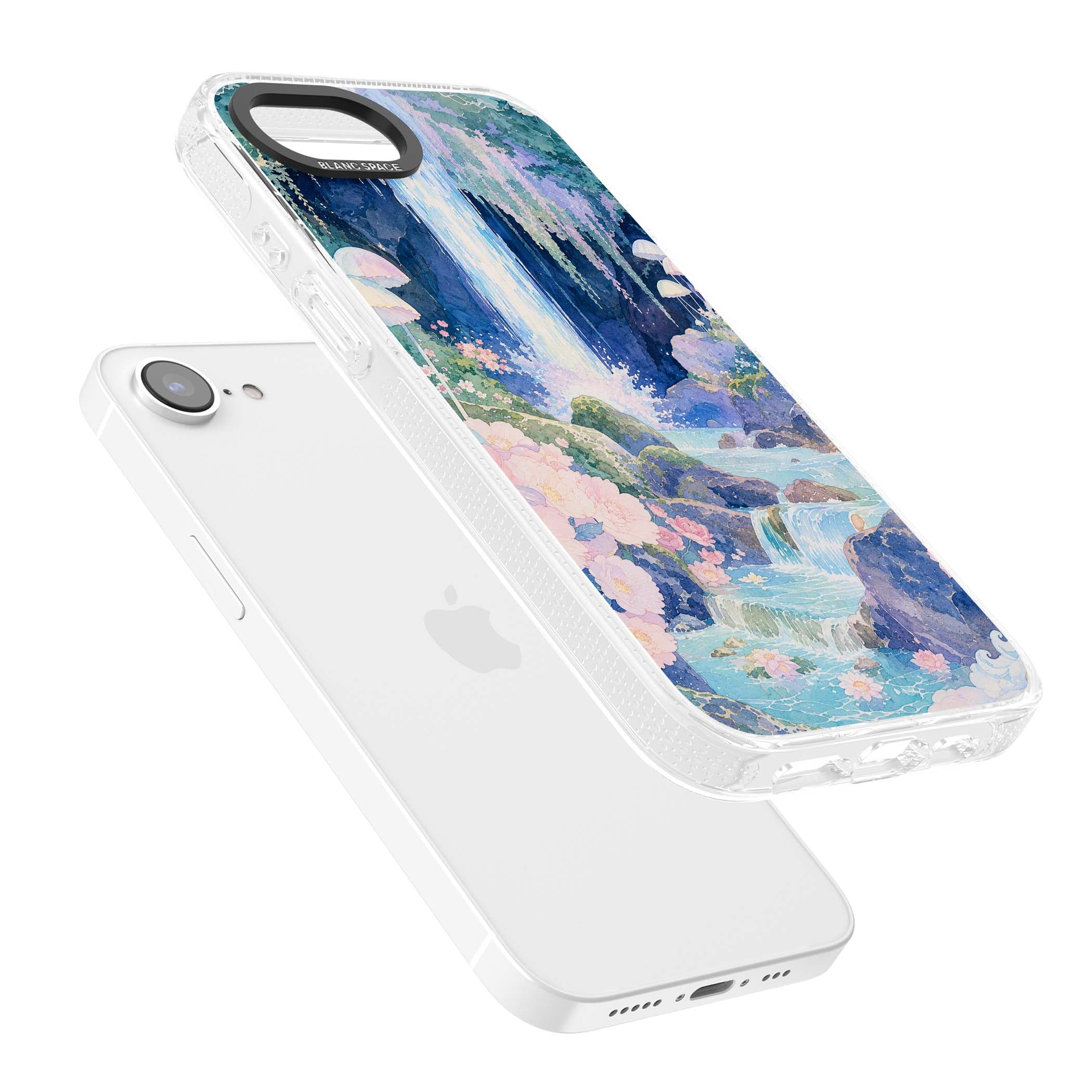 Mystic Waterfall art iPhone case | Clear Case Impact Air case for iPhone 16e, iPhone 17e