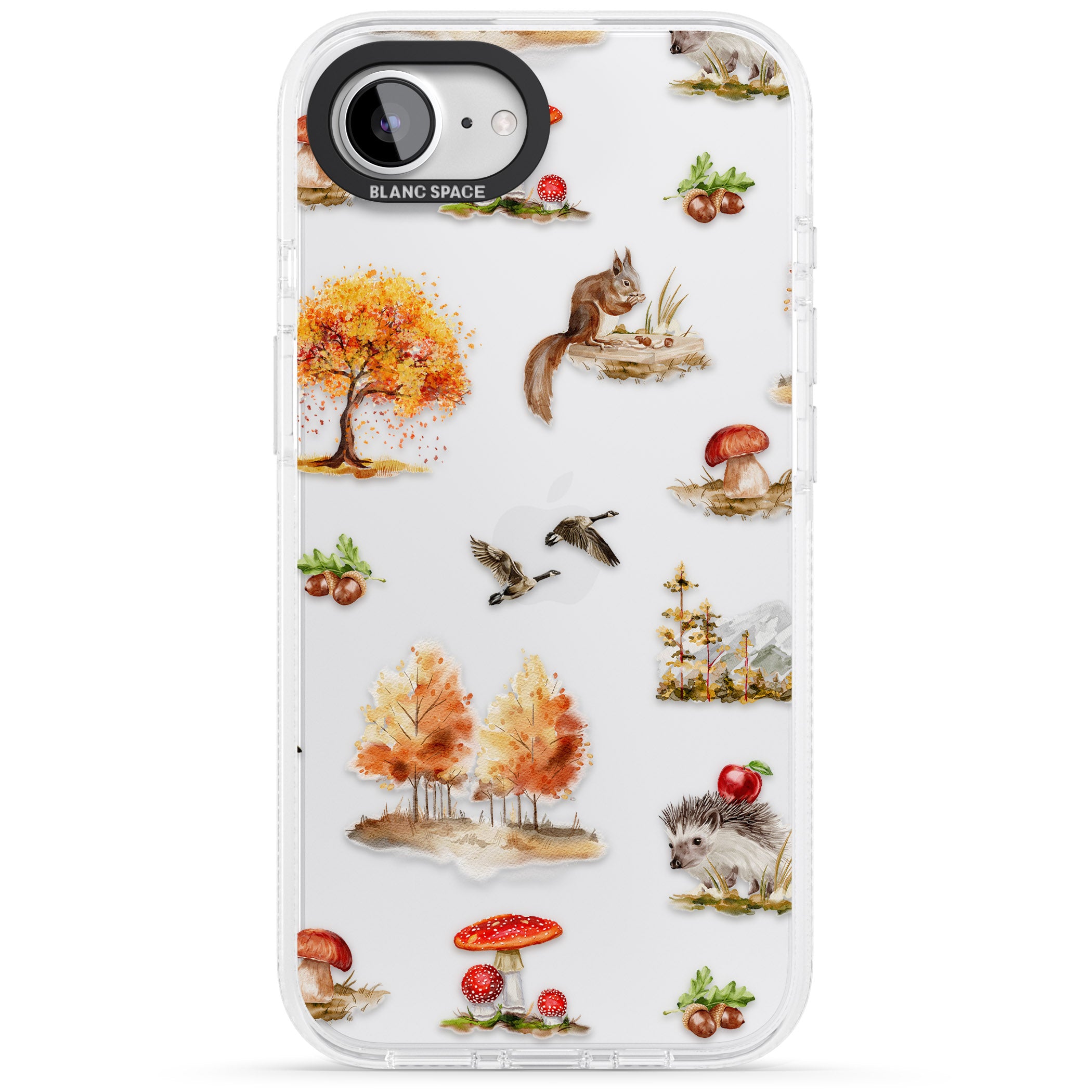 Fall Forest Friends iPhone 16e Clear Case Impact Air - Blanc Space