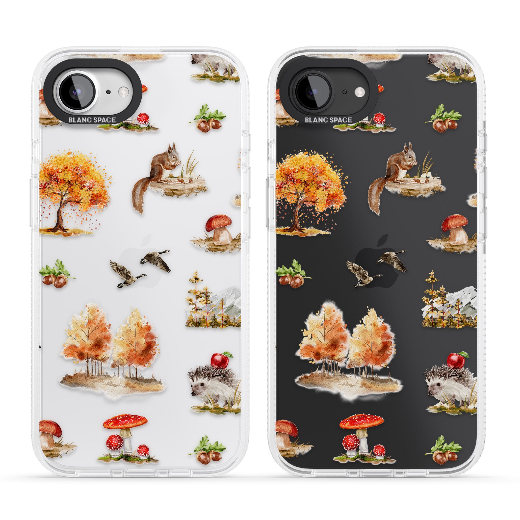 Fall Forest Friends iPhone 16e Clear Case Impact Air - Blanc Space