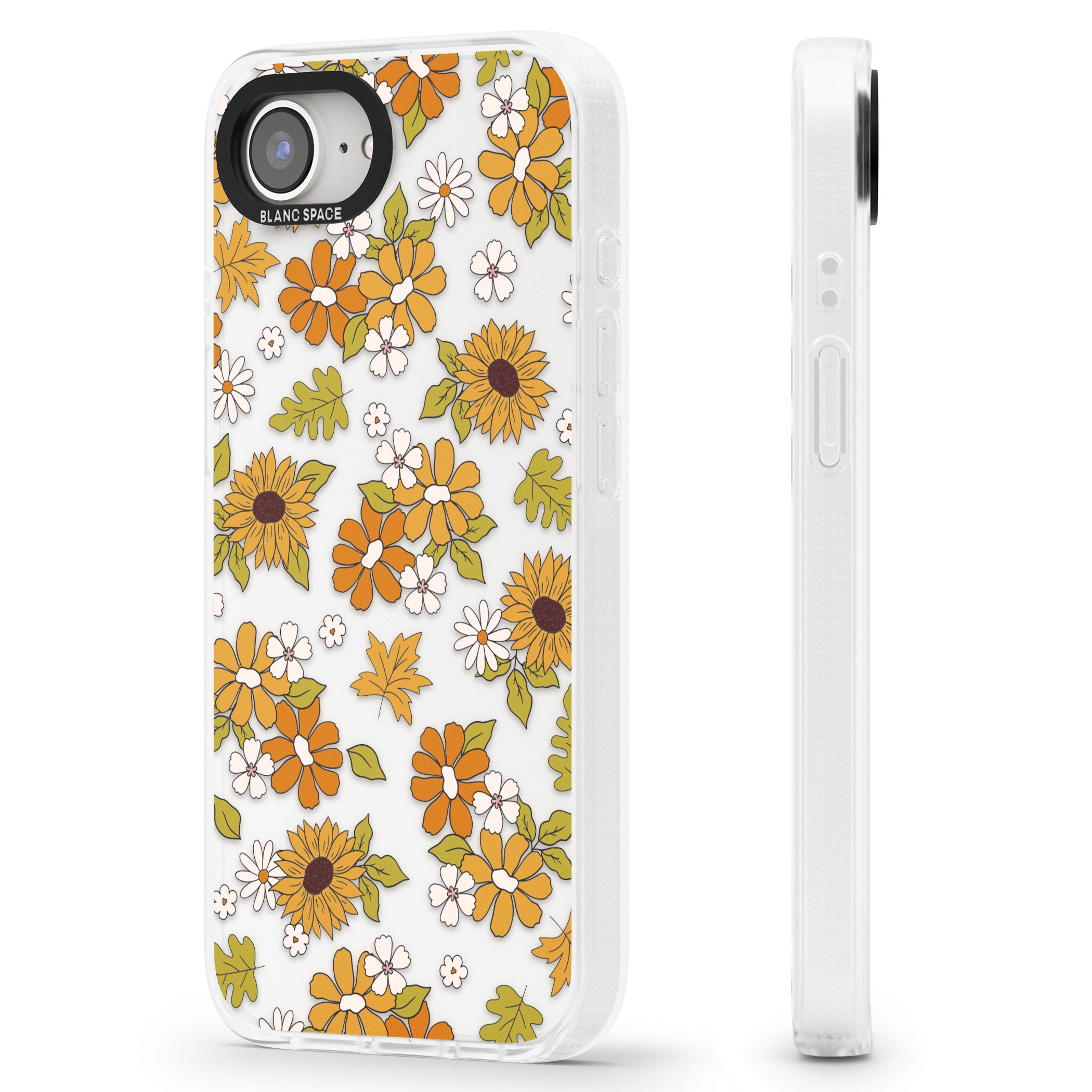 Boho Sunflowers iPhone 16e Clear Case Impact Air - Blanc Space