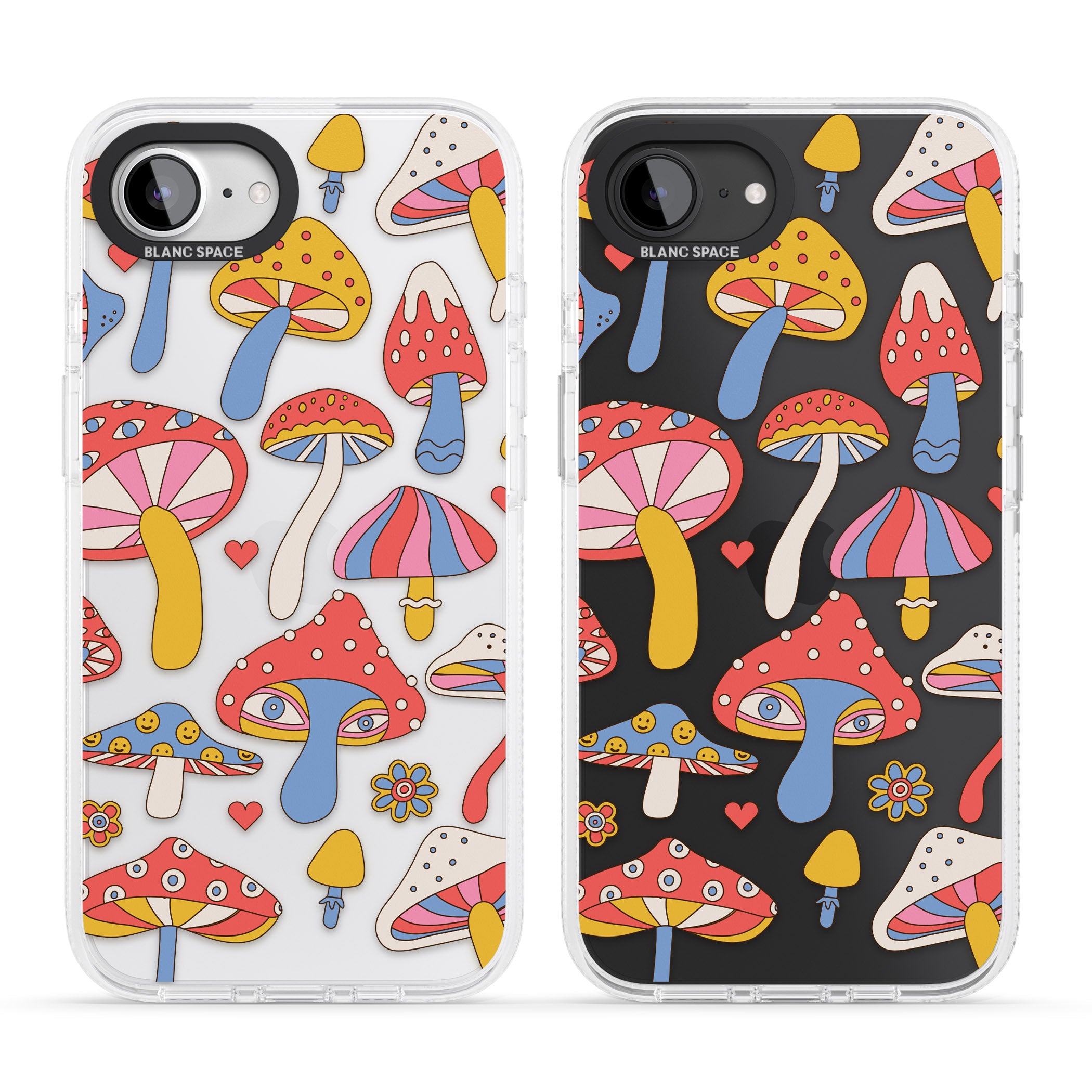 Vibrant Shrooms iPhone 16e Clear Case Impact Air - Blanc Space