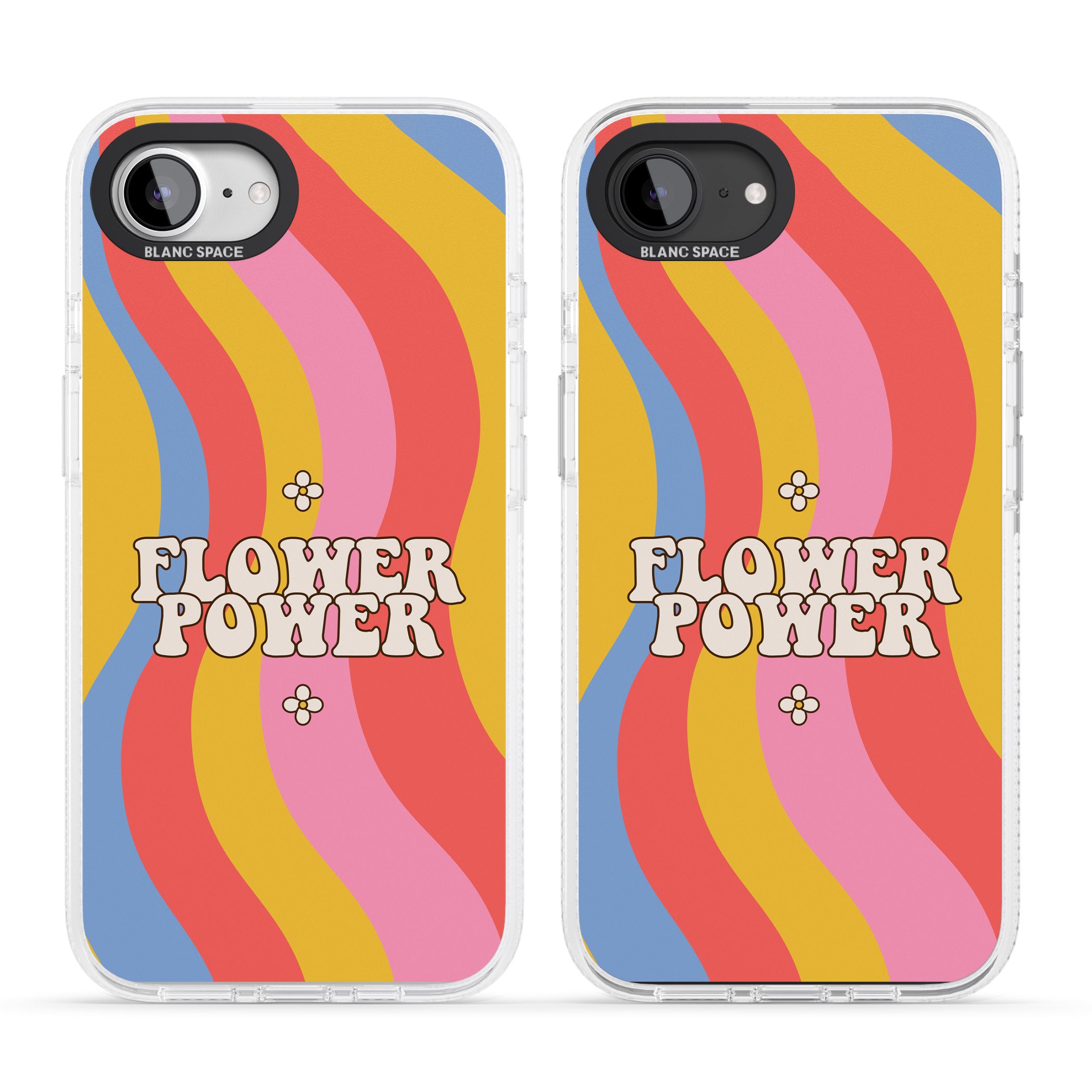 Melting Flower Power iPhone 16e Clear Case Impact Air - Blanc Space