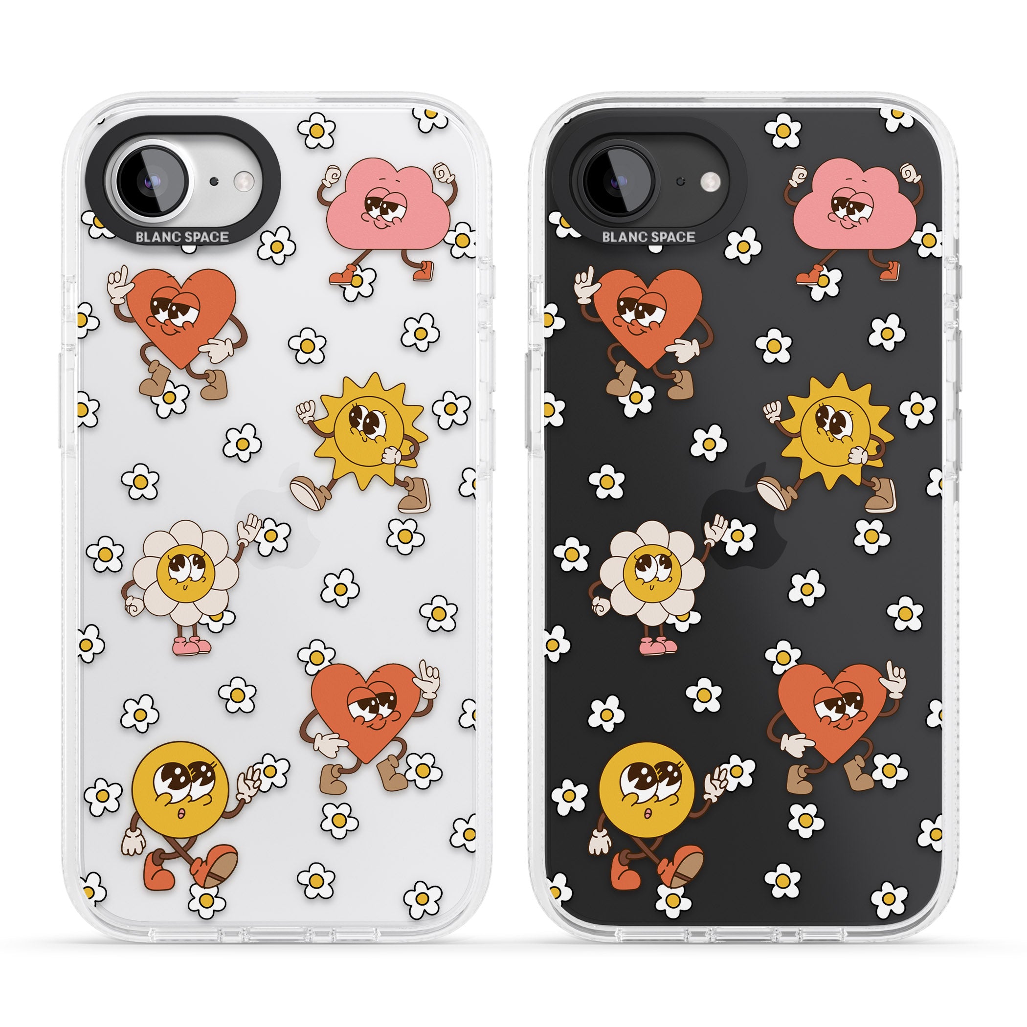 Daisies & Friends iPhone 16e Clear Case Impact Air - Blanc Space