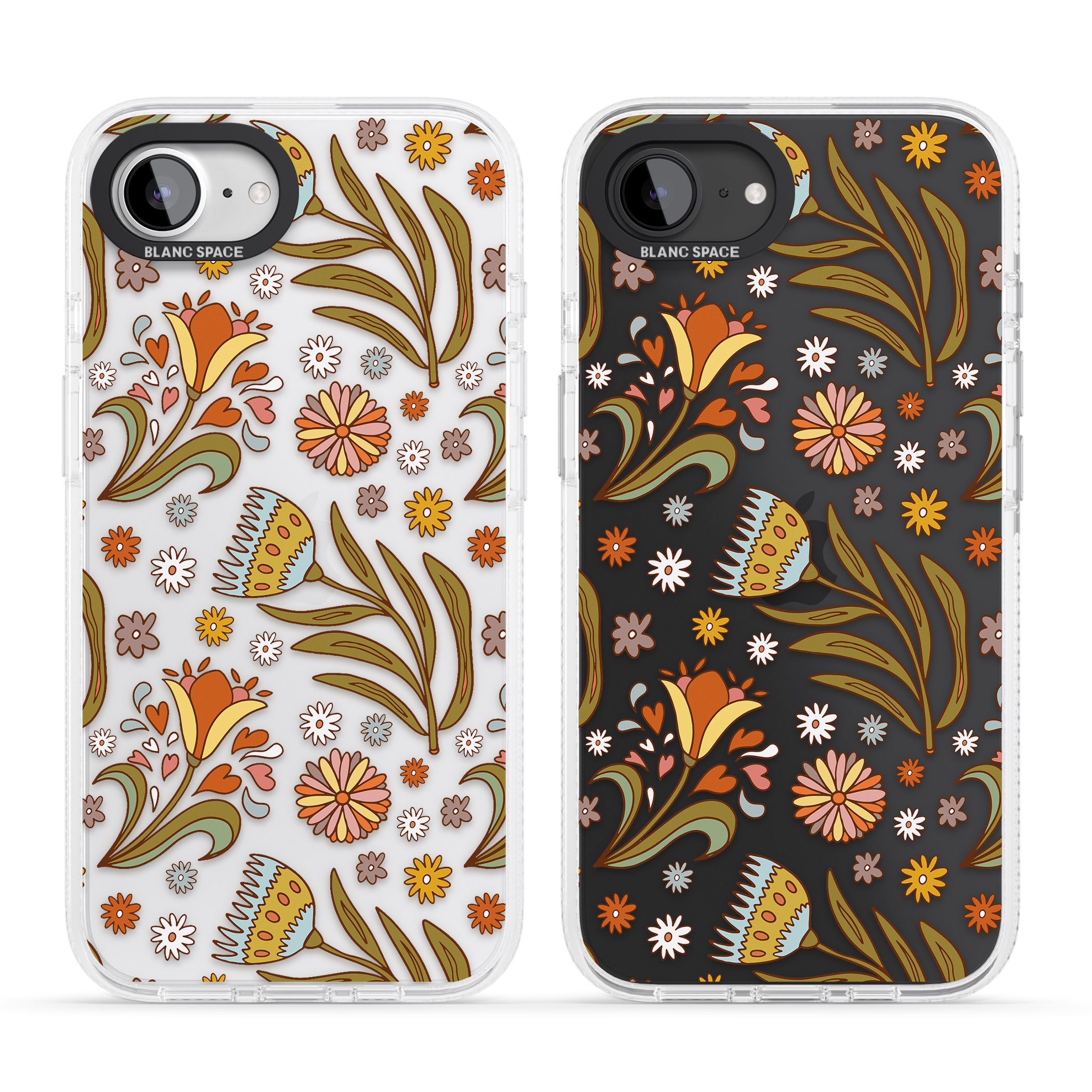 Boho Celestial Wildflower iPhone 16e Clear Case Impact Air - Blanc Space