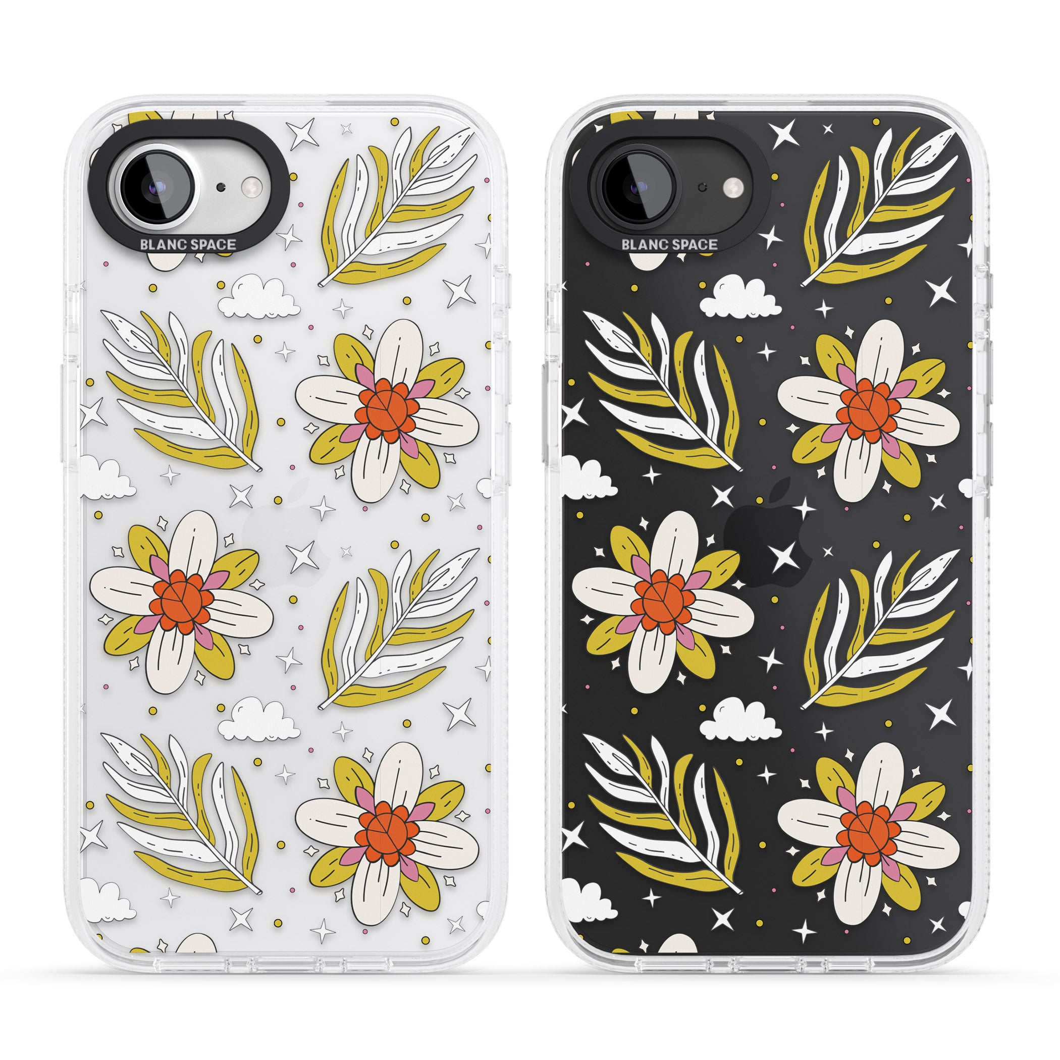 Boho Celestial Floral Dream iPhone 16e Clear Case Impact Air - Blanc Space