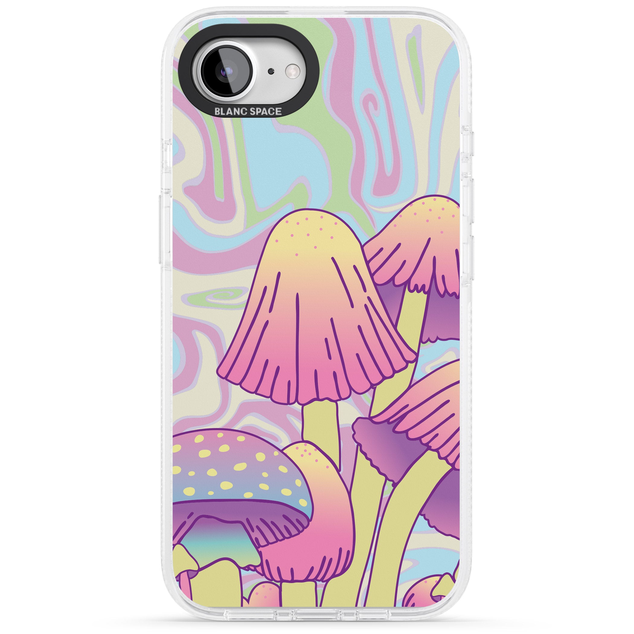 Shroomin' iPhone 16e Clear Case Impact Air - Blanc Space